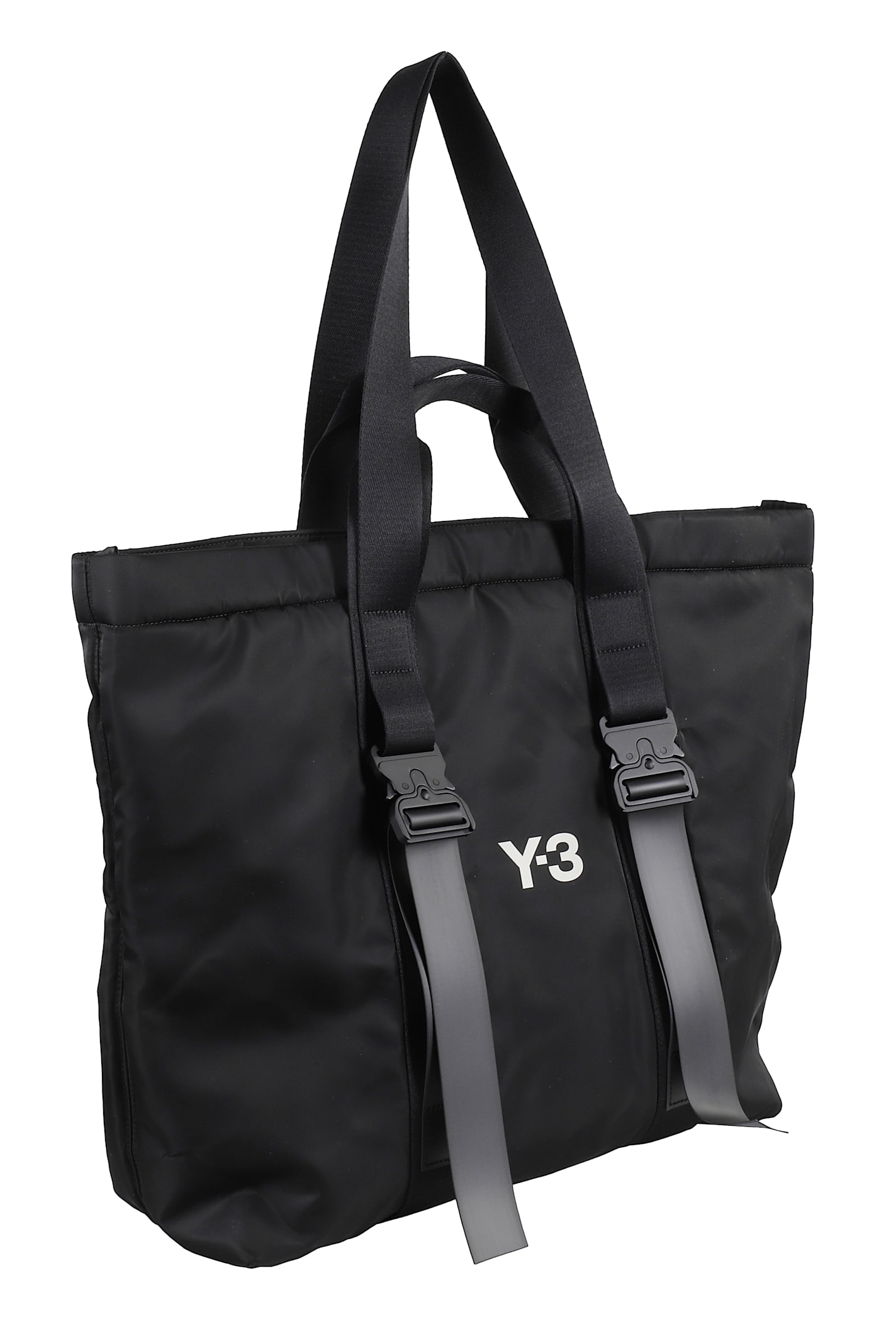 Y-3 Logo Shopper Bag In Black