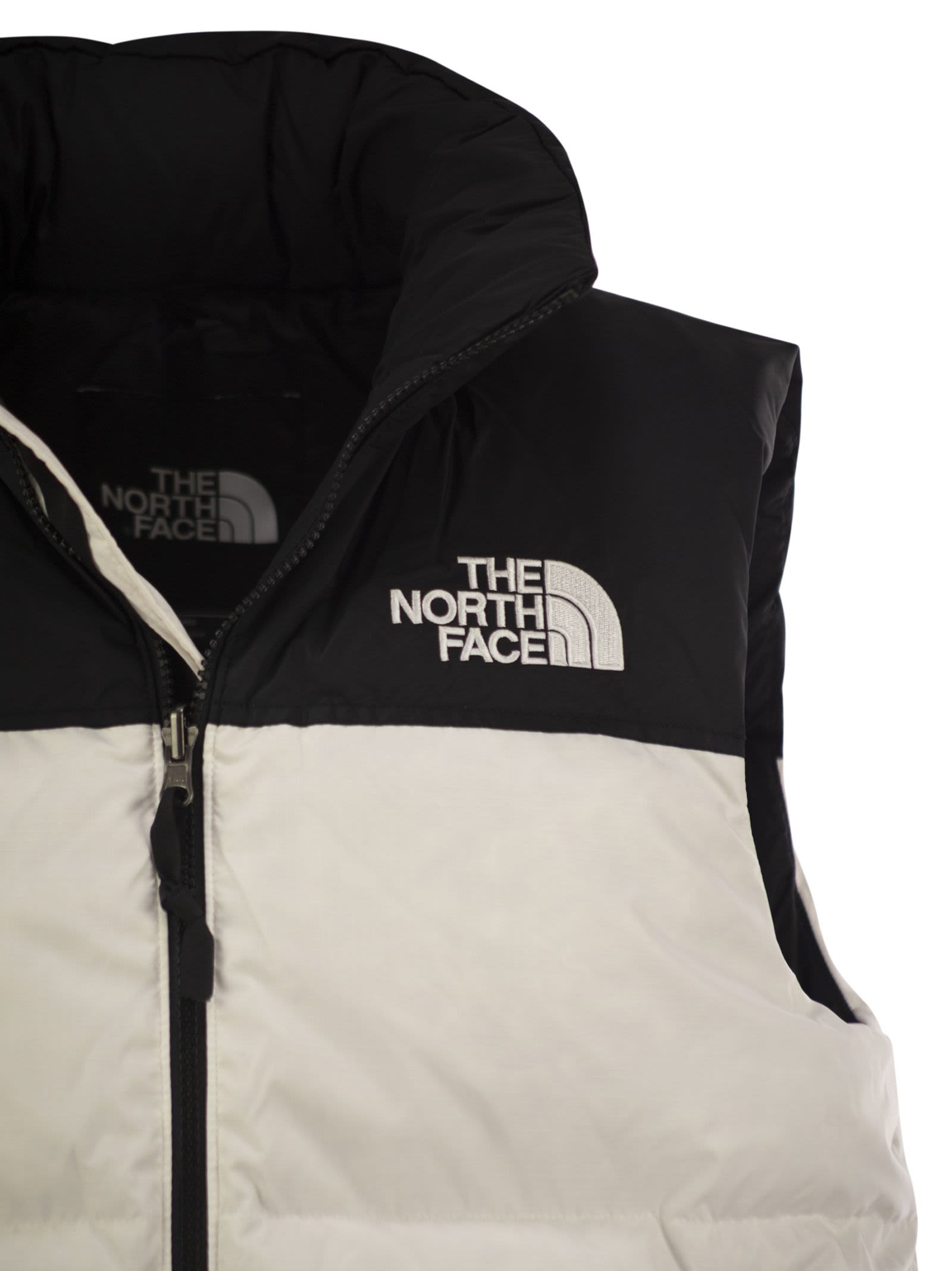 The North Face Retro 1996 - Padded Vest In White/black