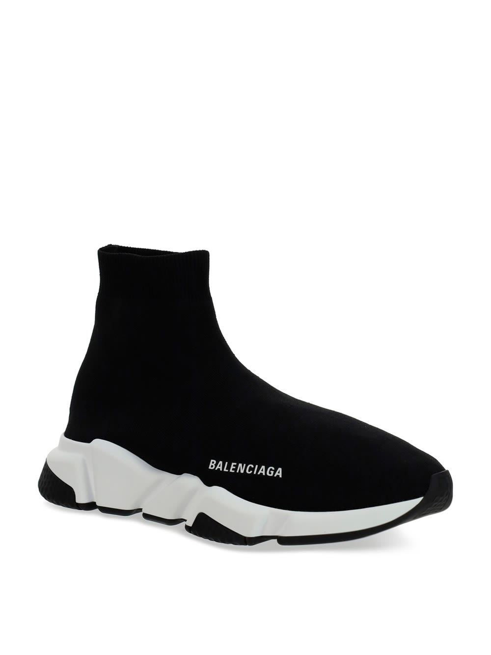 Shop Balenciaga Speed Recycled Sneakers In Black/white/black