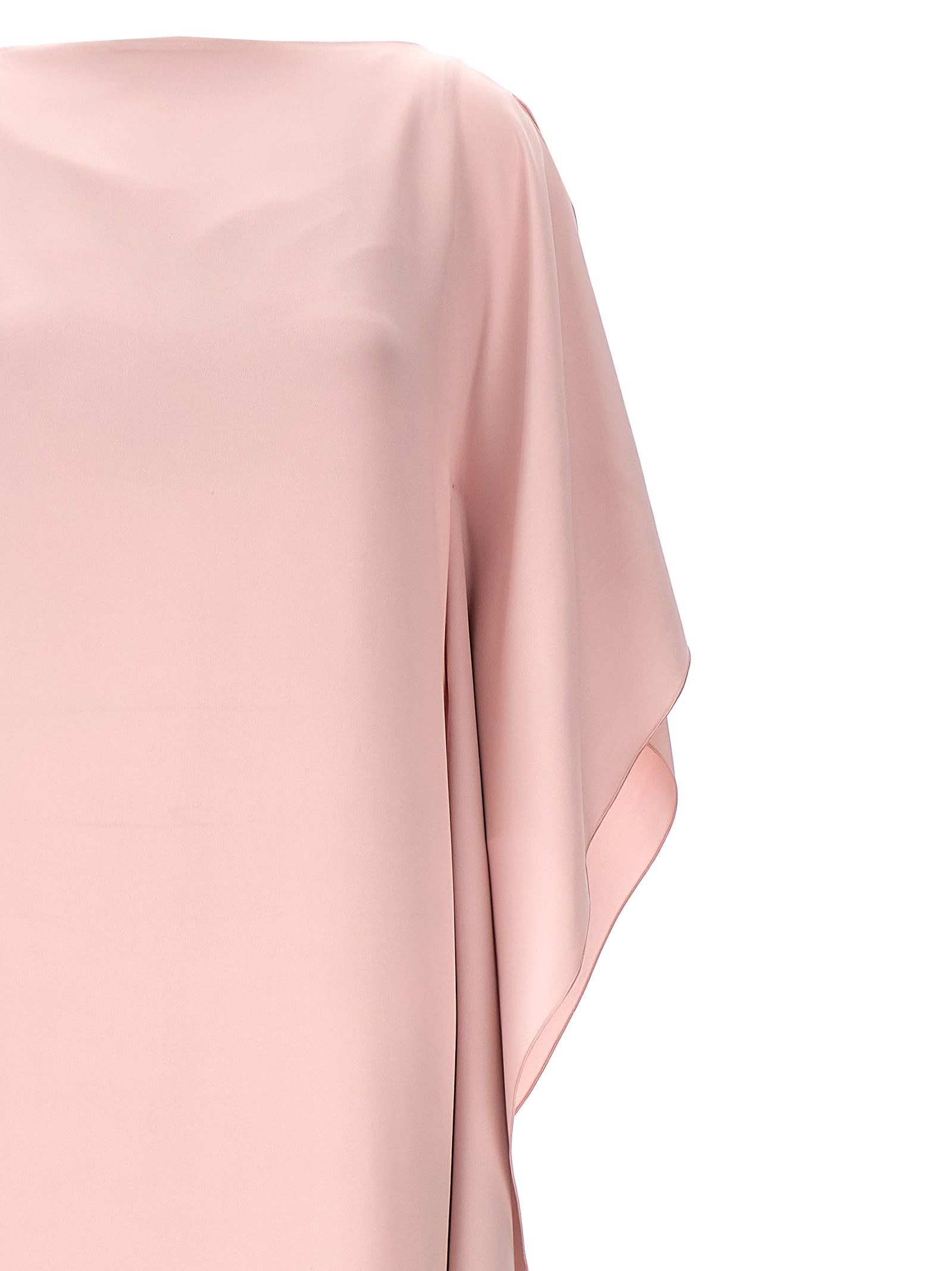Max Mara Light Pink Bora Draped Dress In Pink