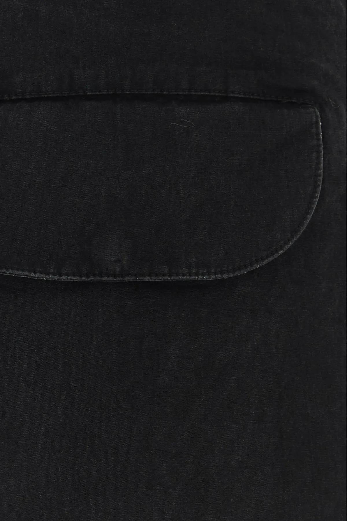 Shop Entire Studios Black Cotton Cargo Pant In Grey