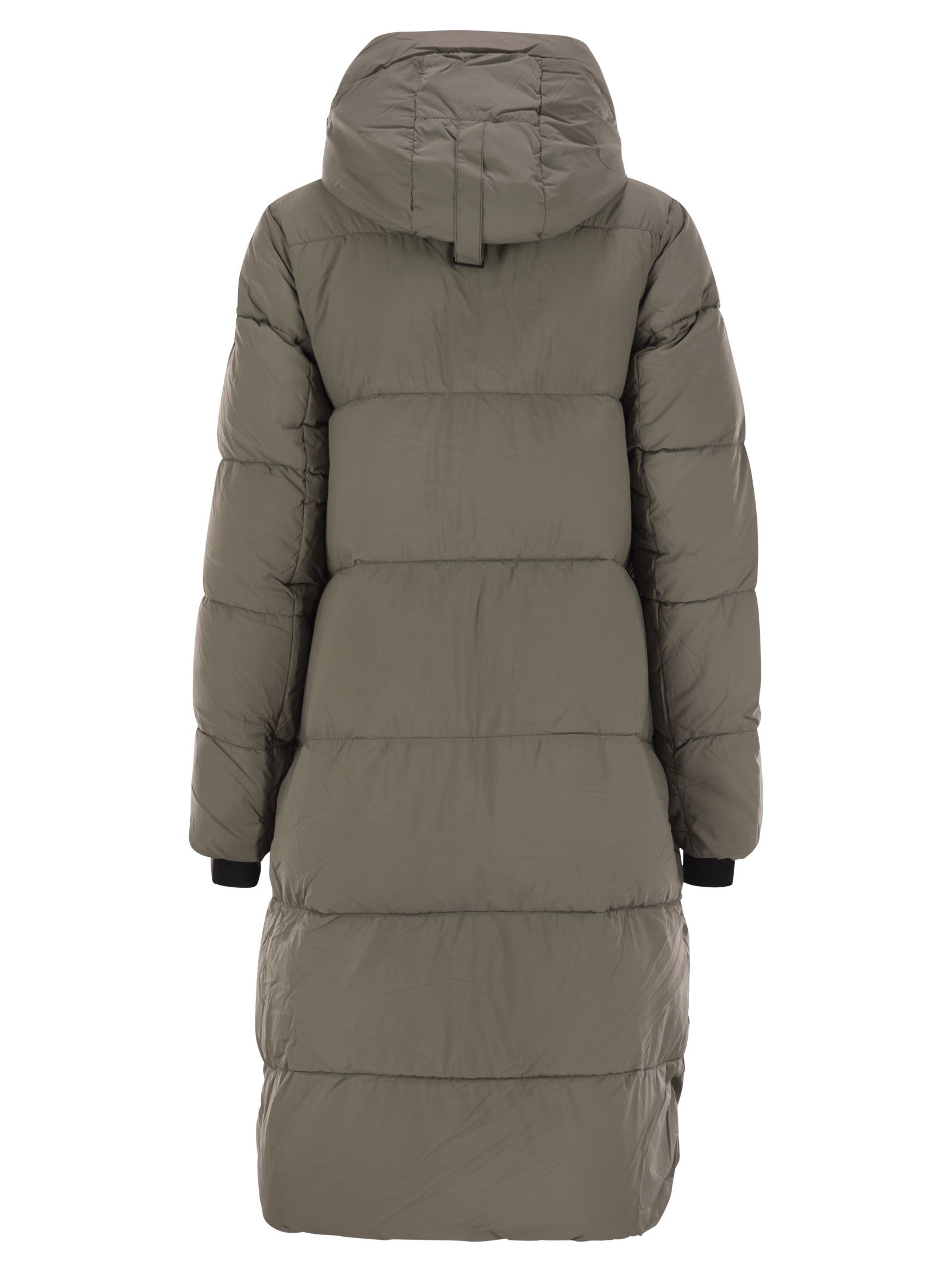 Shop Canada Goose Byward - Down Jacket With Black Logo In Sage