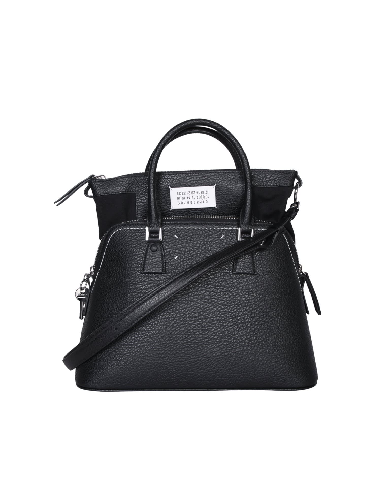 Shop Maison Margiela 5ac Classique Medium Black Bag