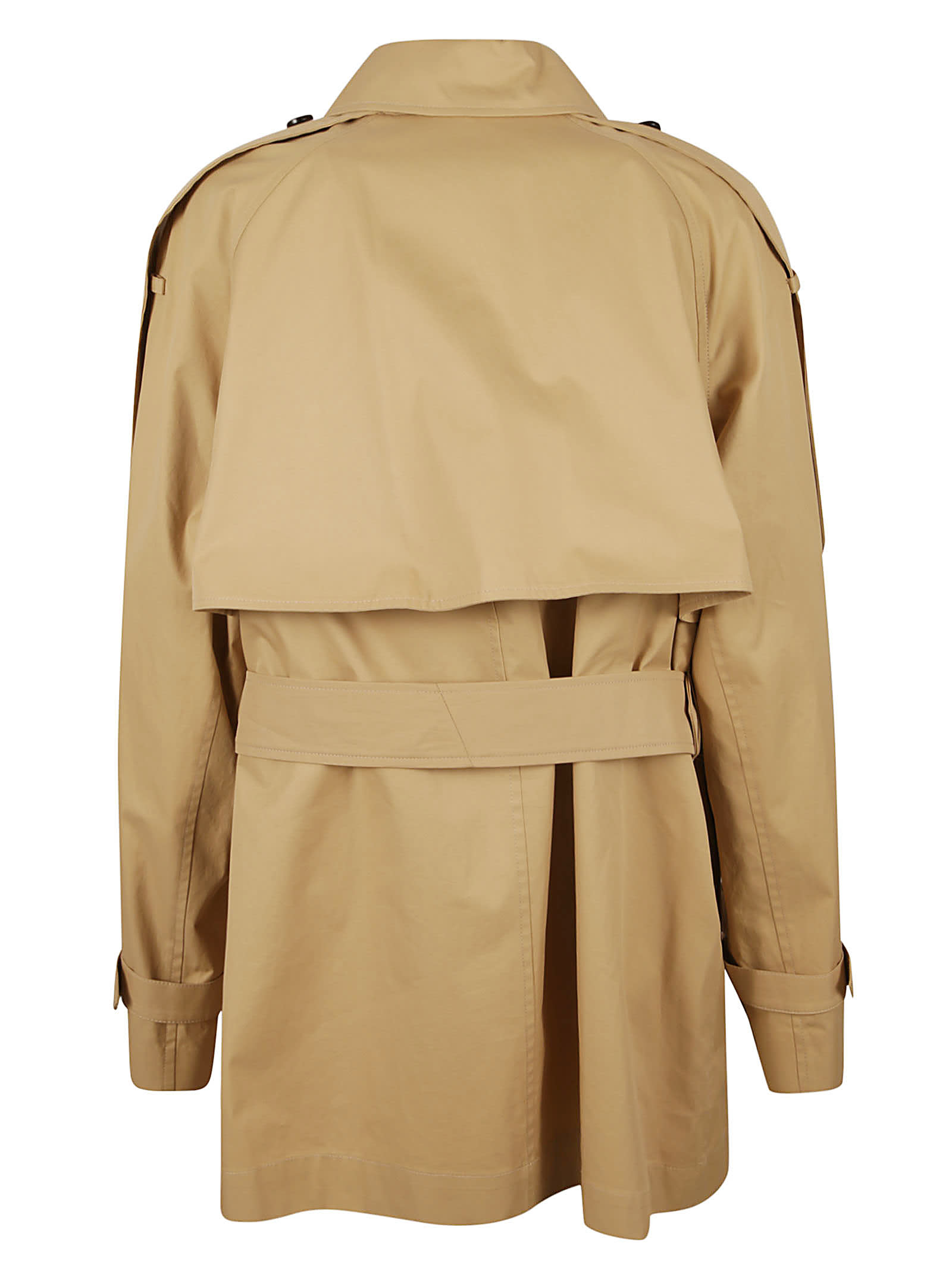 Shop Burberry Loose Belt Double-breasted Trench In Flax