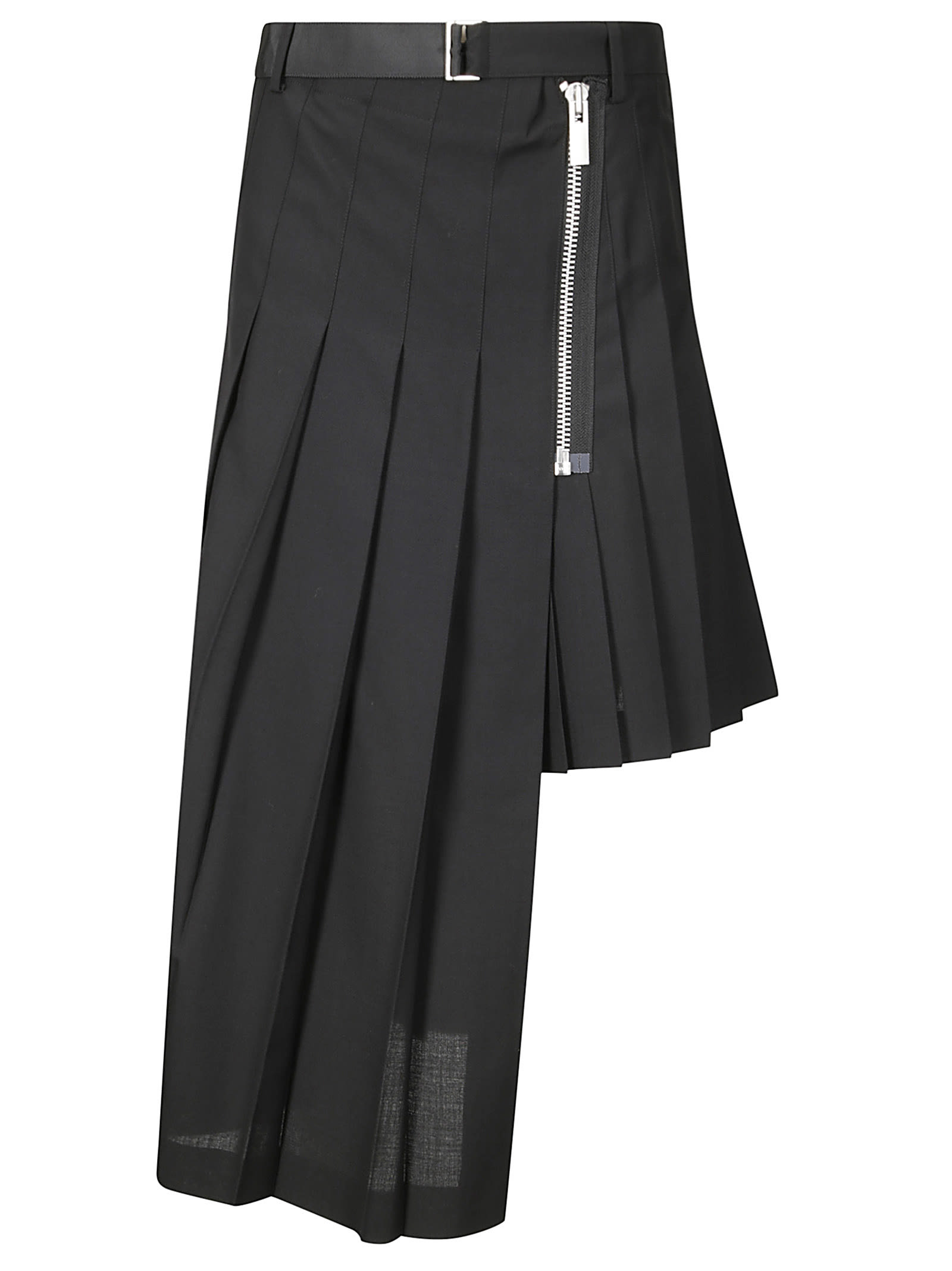 Shop Sacai Suiting Skirt In Black