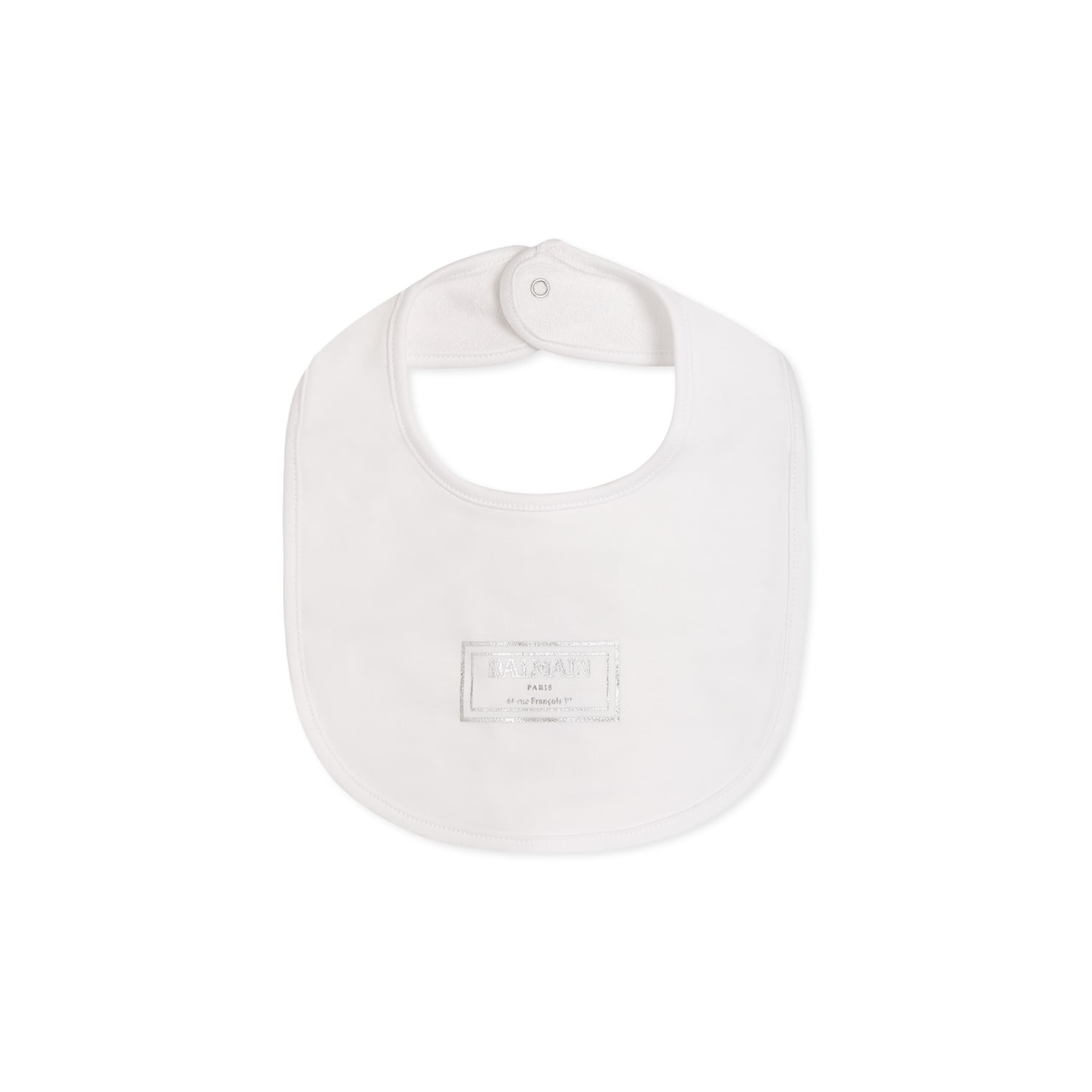 Balmain White Babygrow Set For Babykids With Logo In White