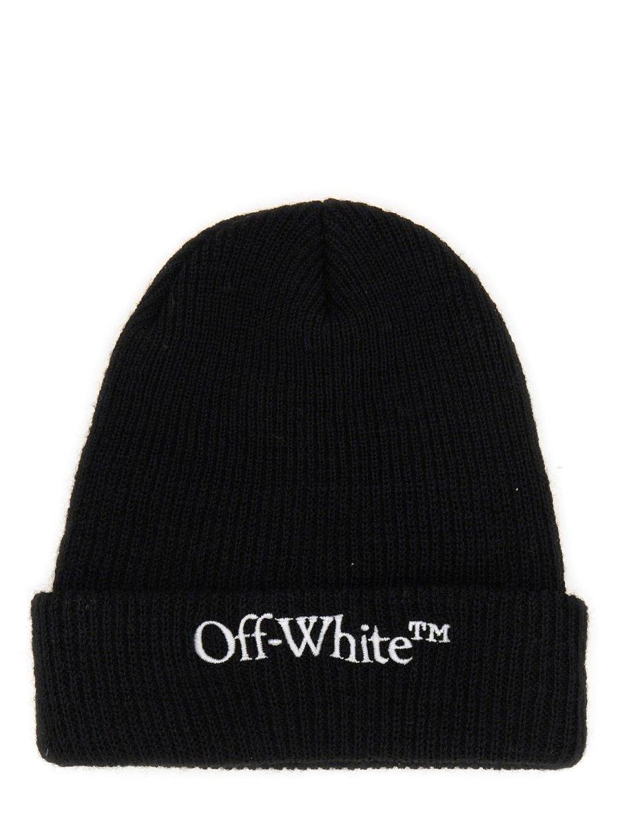 Shop Off-white Logo Embroidered Beanie In Black