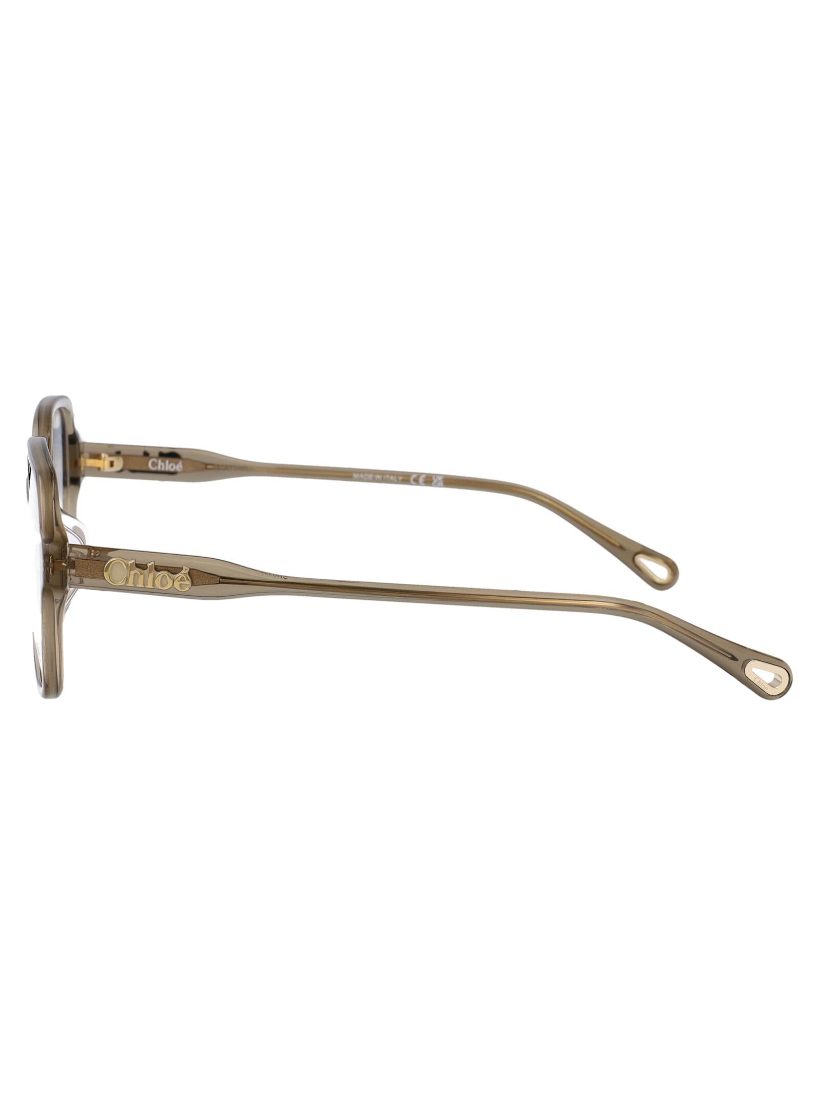 Chloé Ch0277oa Glasses In Green-green-transparent