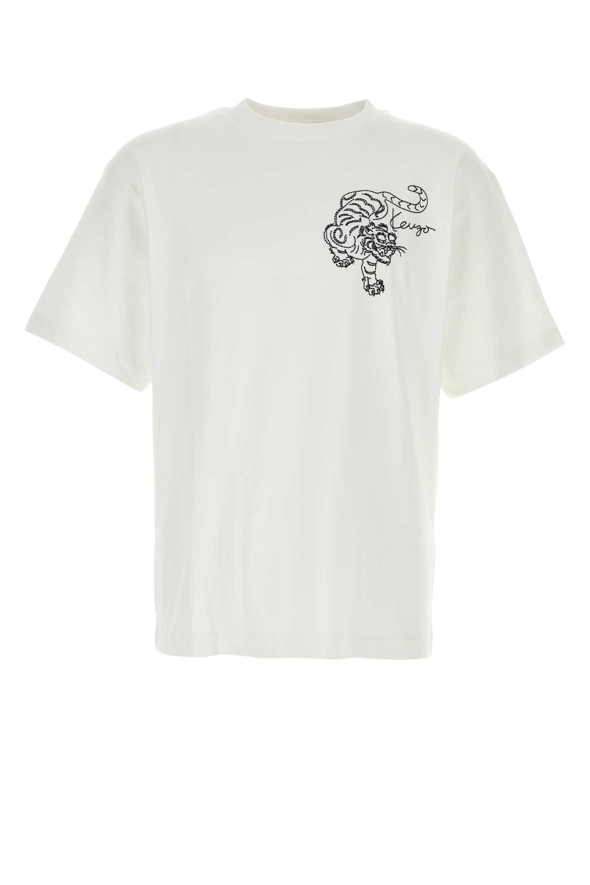 Shop Kenzo White Cotton Oversize T-shirt