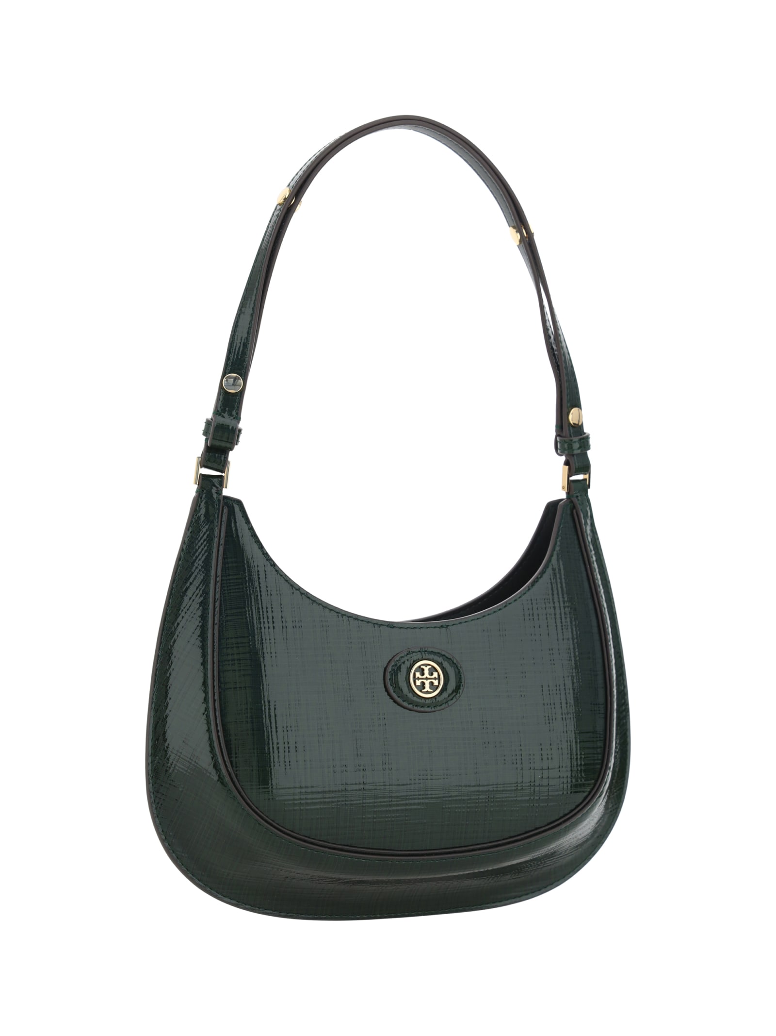 Shop Tory Burch Robinson Shoulder Bag In Evergreen