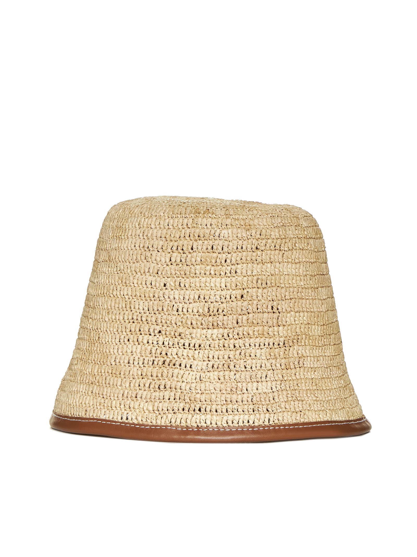 Shop Jacquemus Hat In Light Brown 2