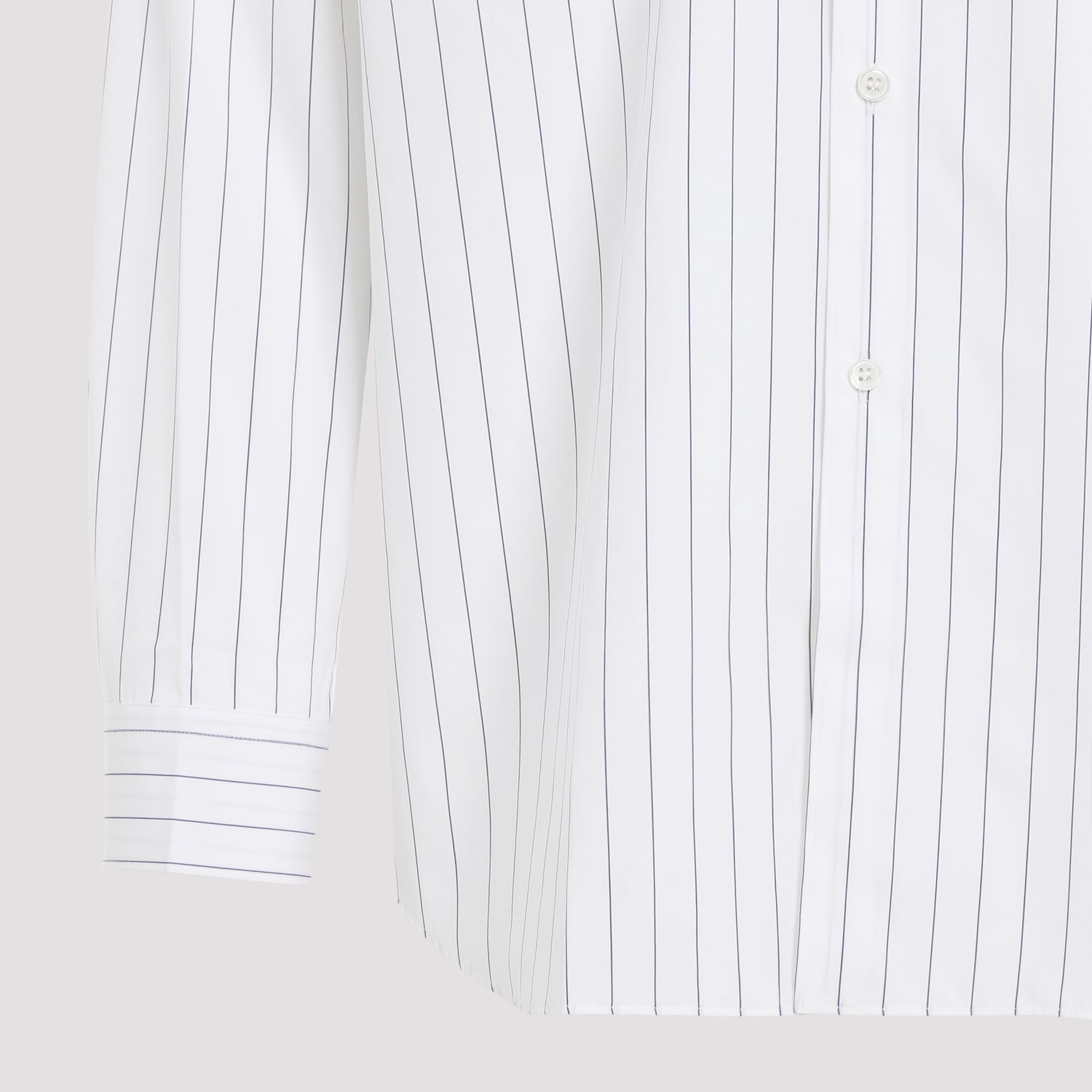 Shop Comme Des Garçons Shirt Striped Poplin Shirt