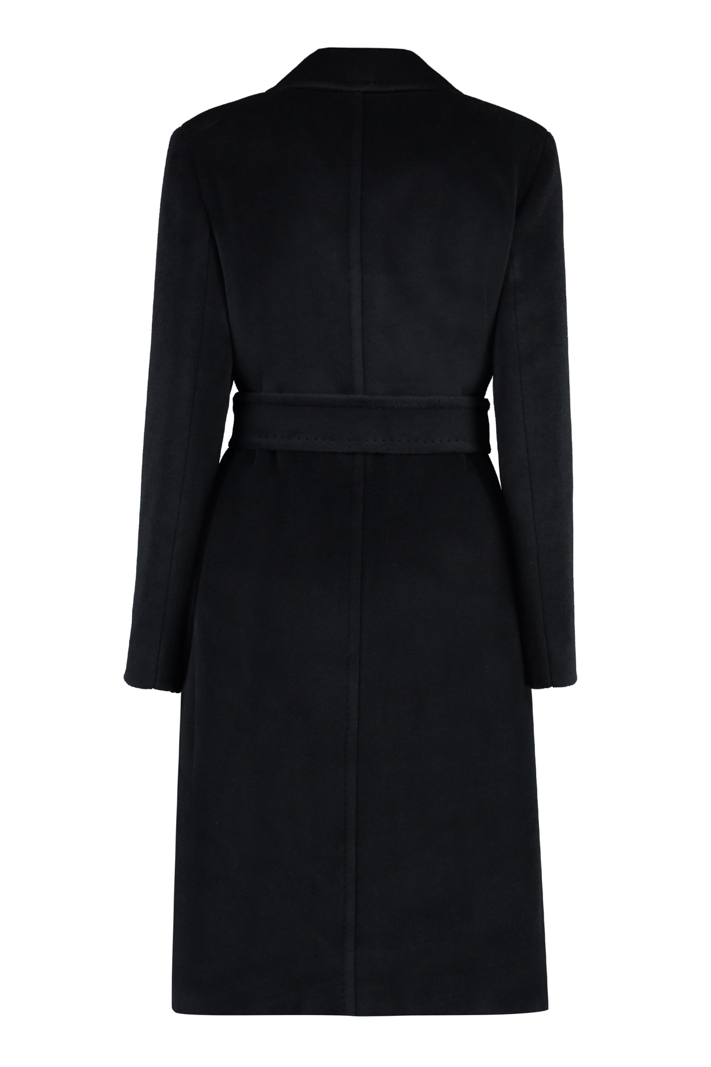 Shop Max Mara Asti Virgin Wool Coat In Black