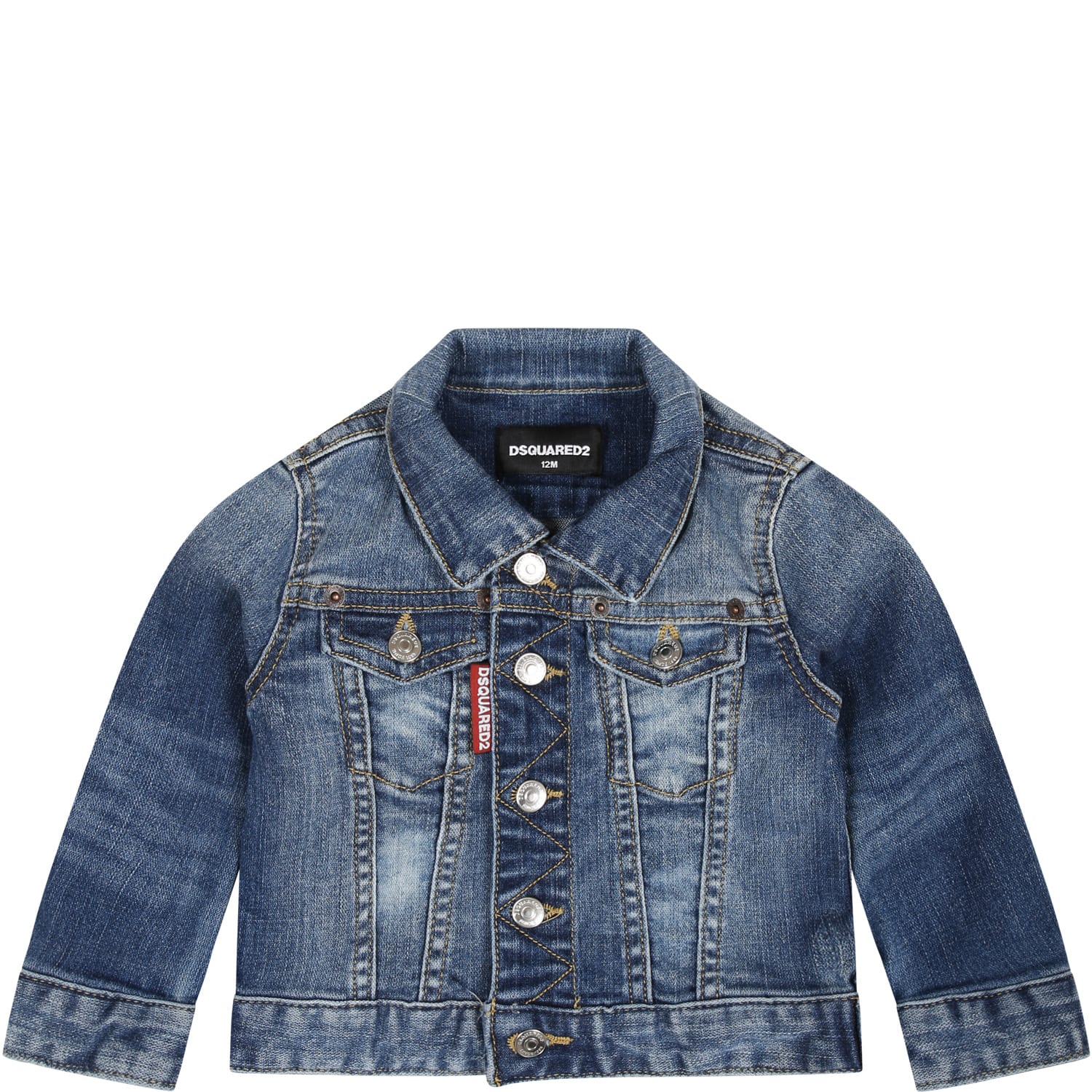 Dsquared2 Denim Jacket For Baby Boy With Logo