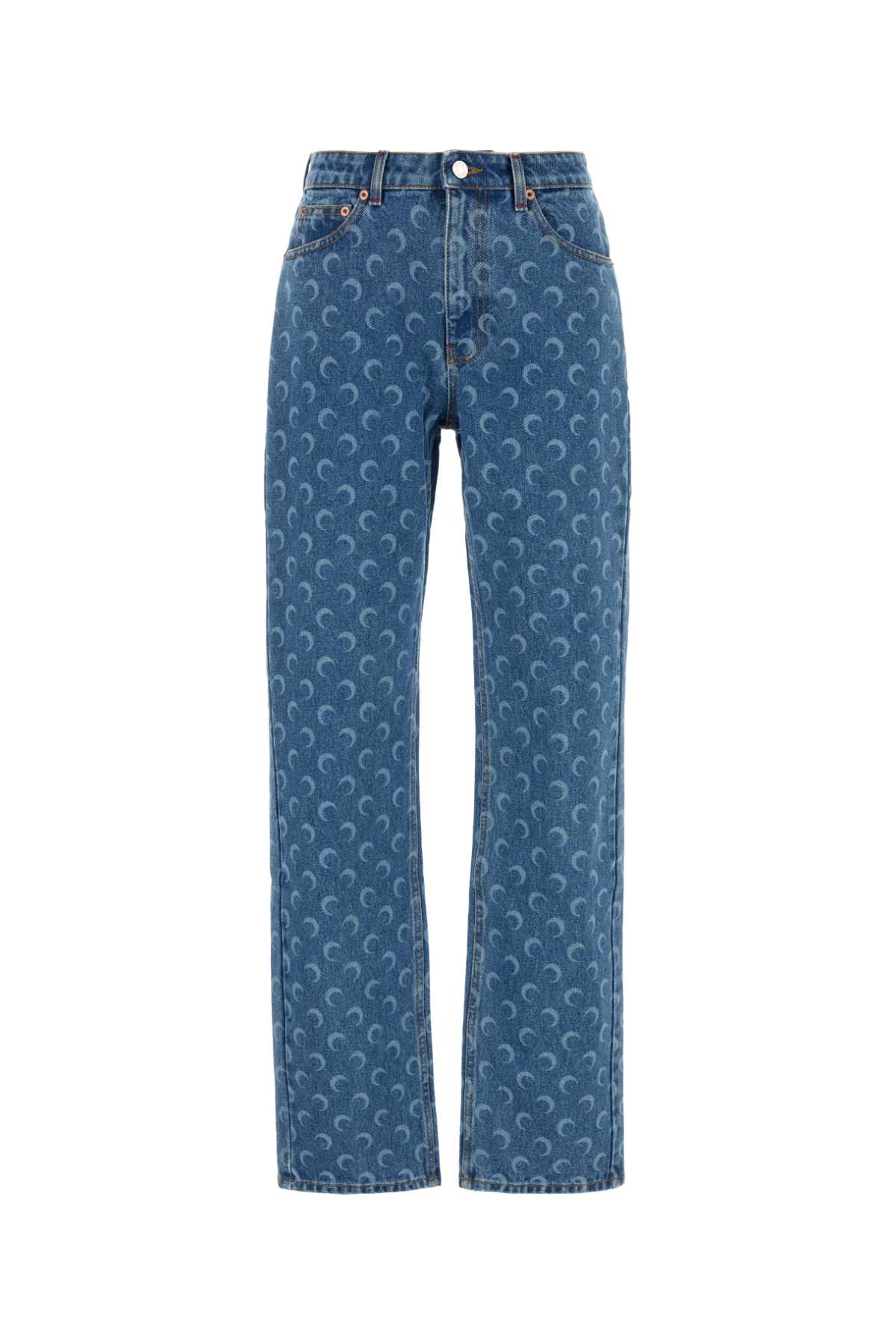 Printed Denim Jeans