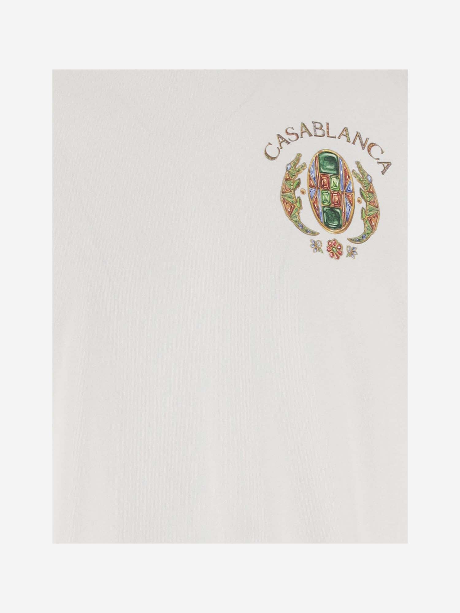 Shop Casablanca T-shirt Joyaux Dafrique In White