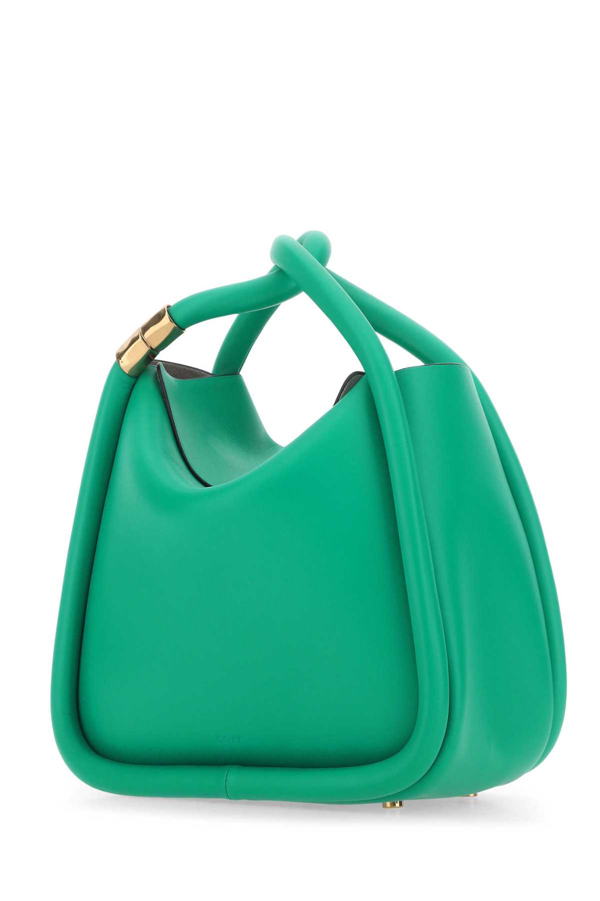 Shop Boyy Emerald Green Leather Wonton 25 Handbag