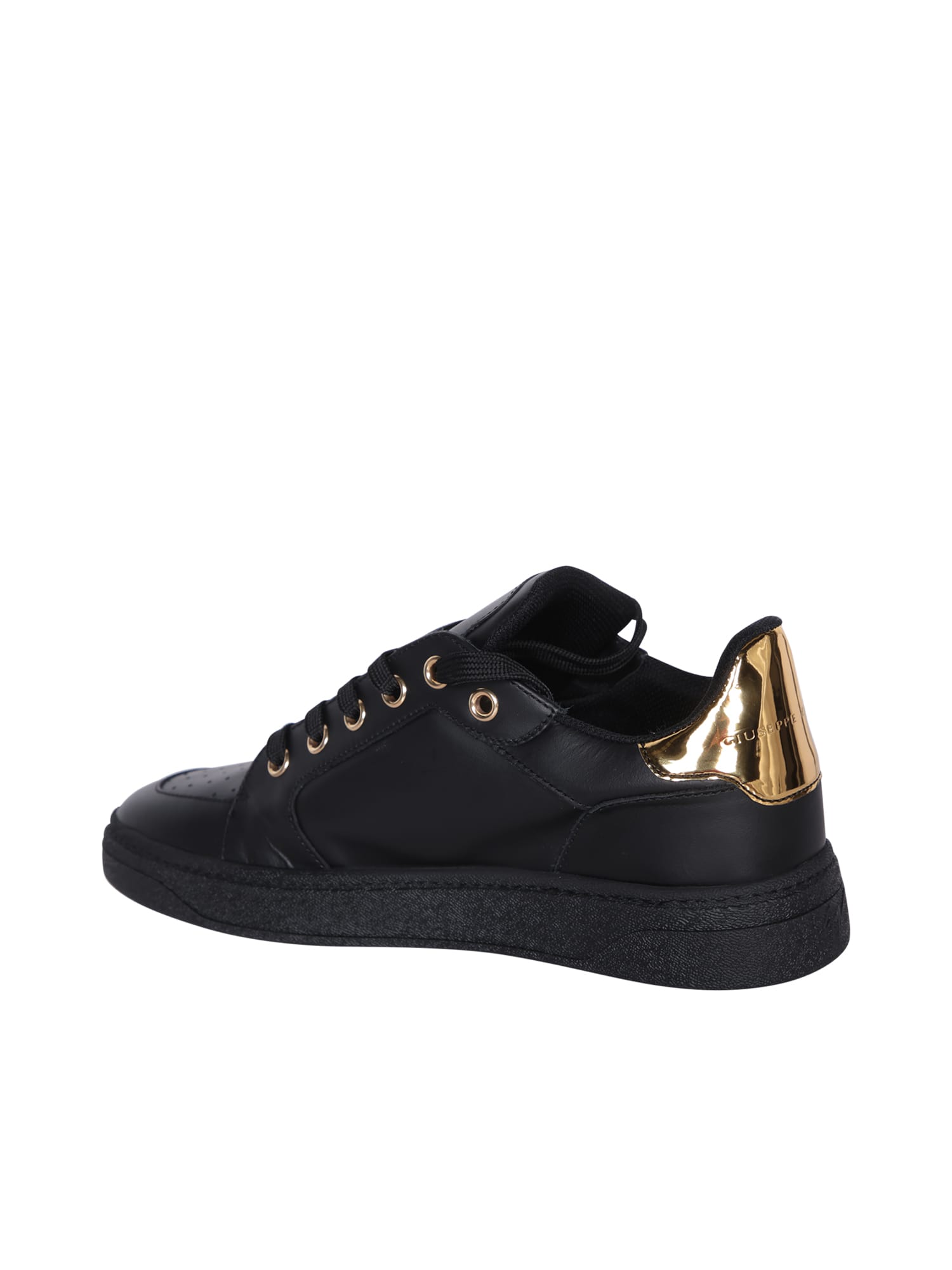 Shop Giuseppe Zanotti Gz94 White/gold Sneakers In Black