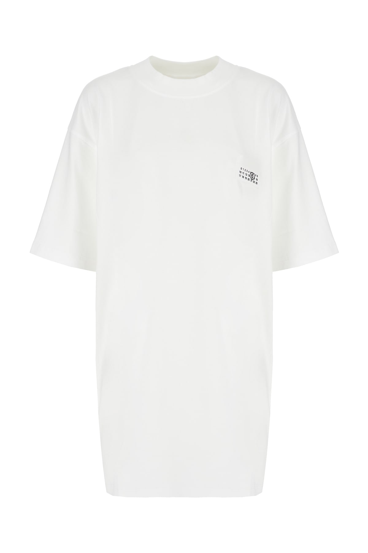 Mm6 Maison Margiela White Cotton T-shirt In Neutral