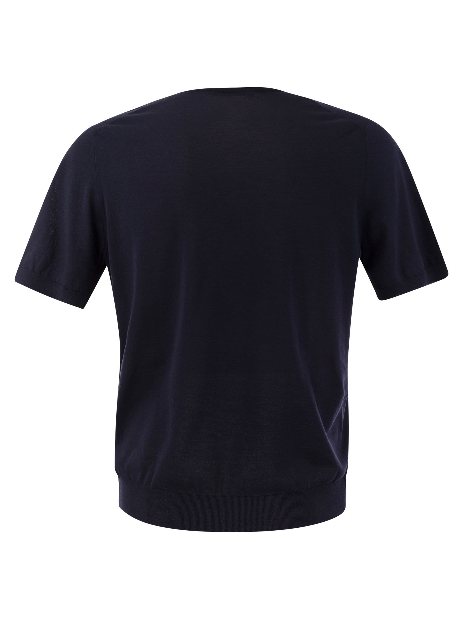 Shop Tagliatore T-shirt In Cotton Fabric In Blue