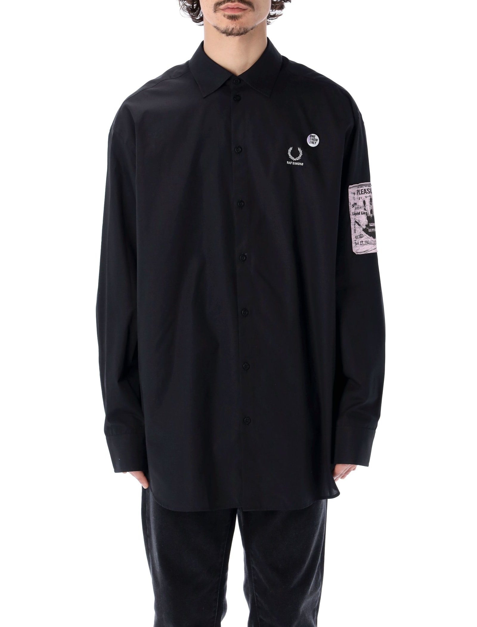 Fred Perry by Raf Simons Patched Oversized Shirt