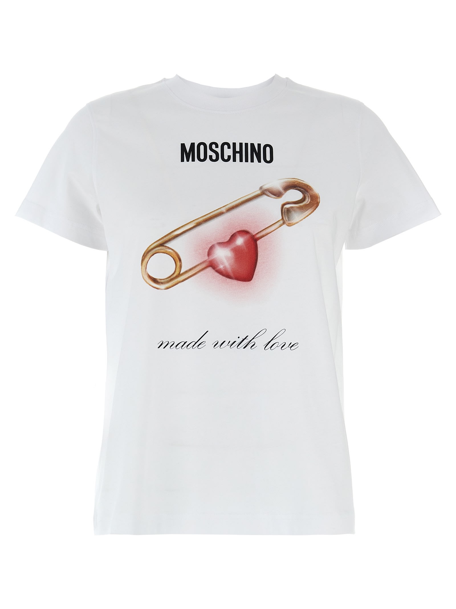 Shop Moschino Printed T-shirt In White