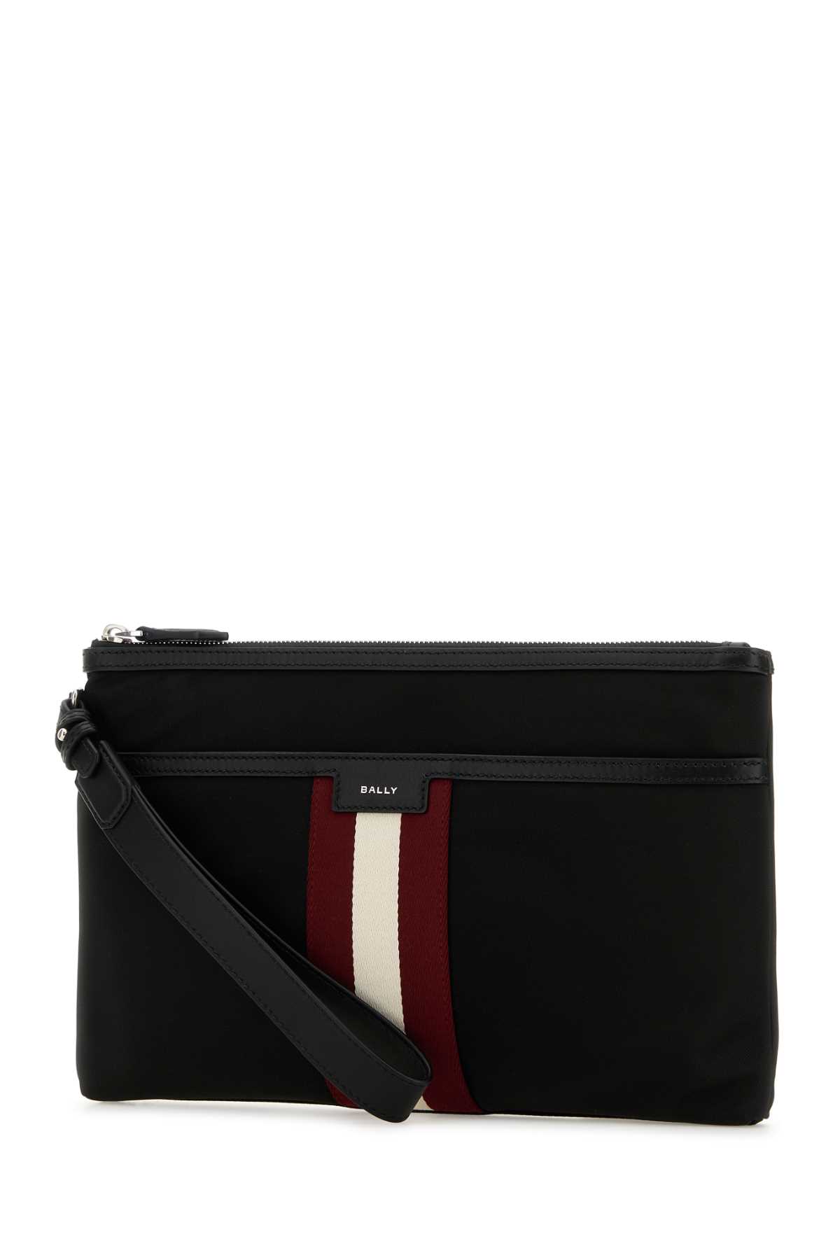 Bally Black Nylon Code Clutch In Black