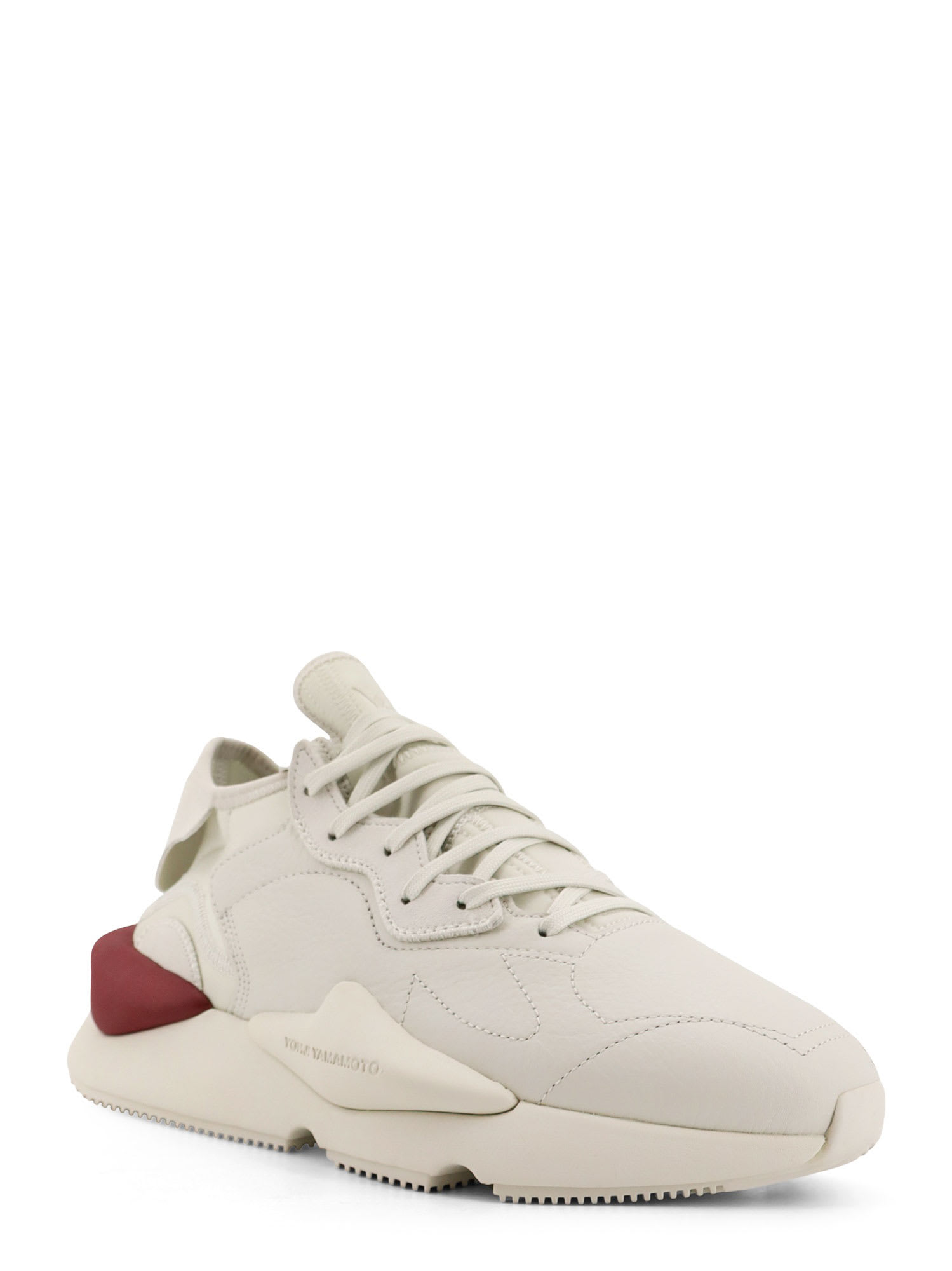 Y-3 Sculpted Rubber Sole Sneakers With Lace-up Fastening In Gray