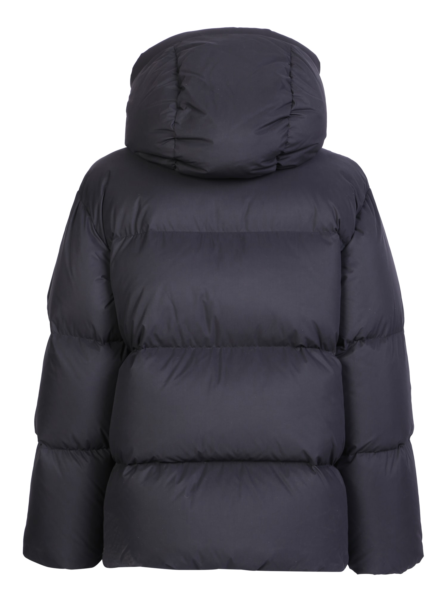 Shop Off-white Bounce Hooded Down Jacket In Black