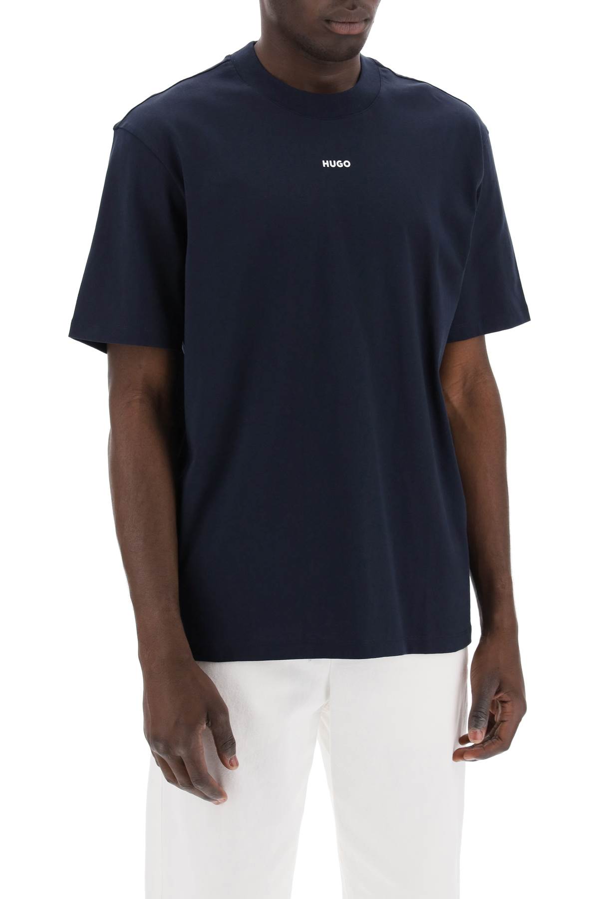 Shop Hugo Boss Dapolino Crew-neck T-shirt In Blue
