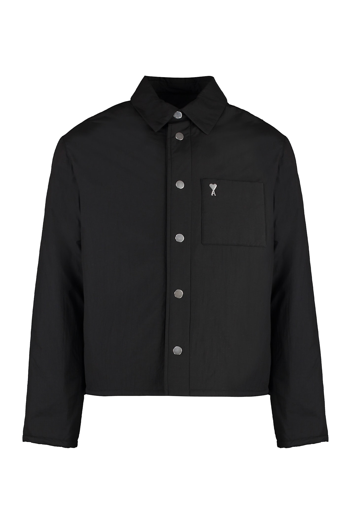 Shop Ami Alexandre Mattiussi Techno Fabric Jacket In Black