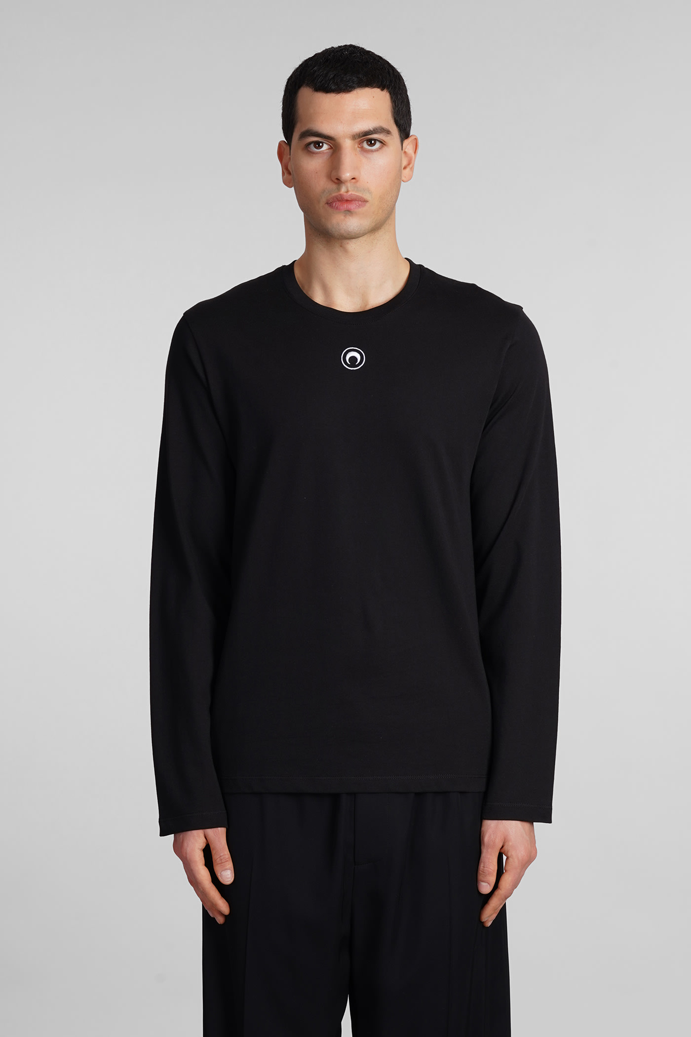 Shop Marine Serre T-shirt In Black Cotton