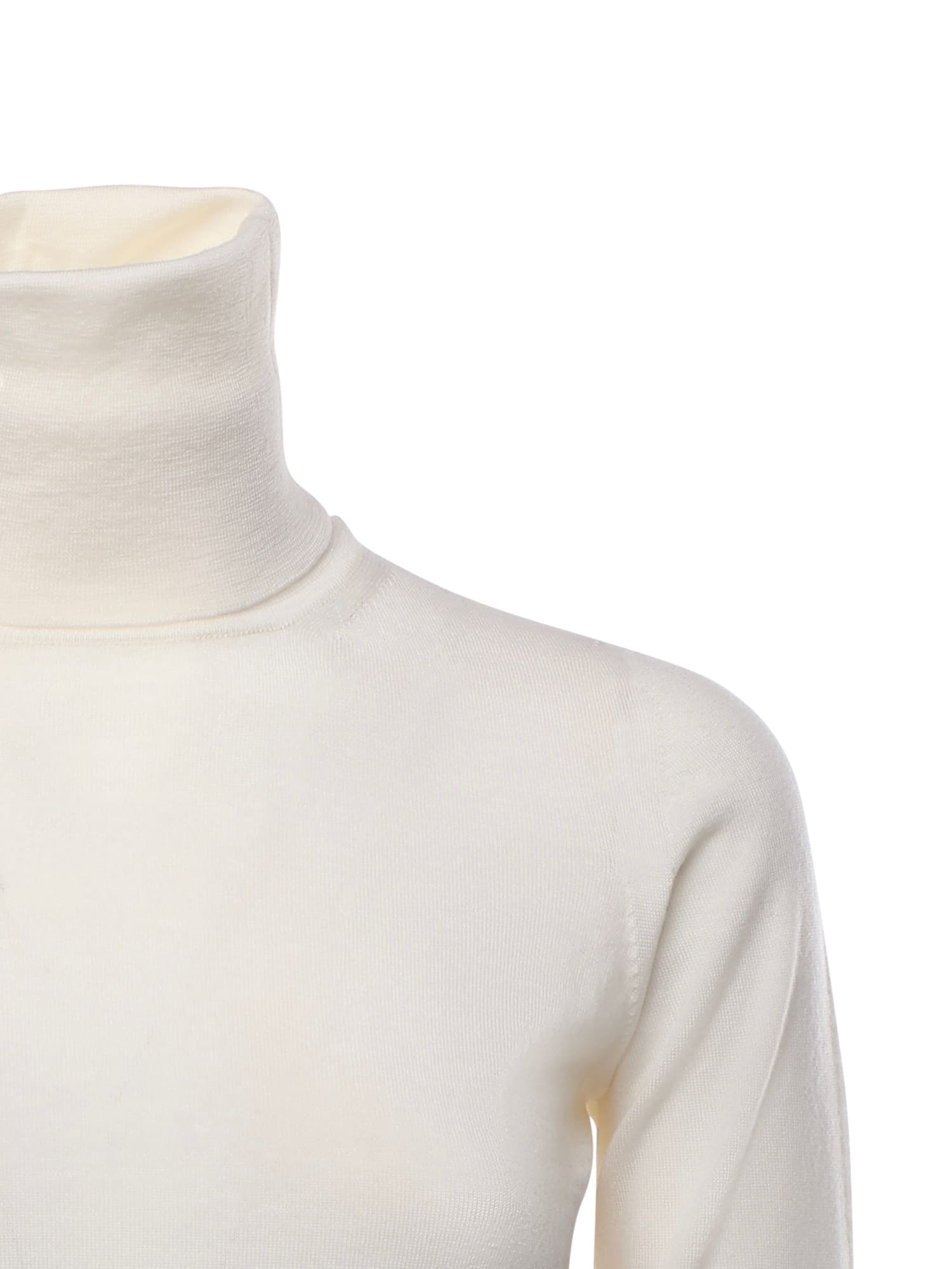 Max Mara Wool Turtleneck In White