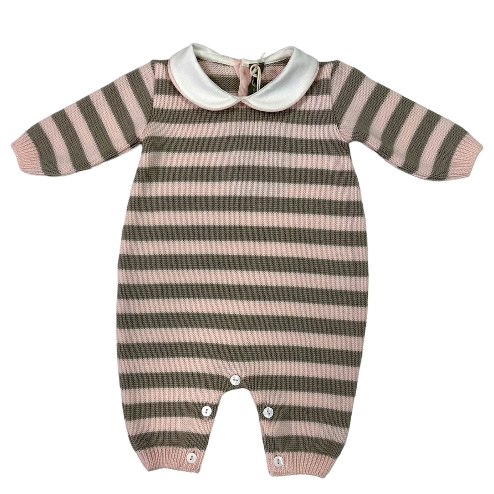 Little Bear Babies' Tutina A Righe In Pink
