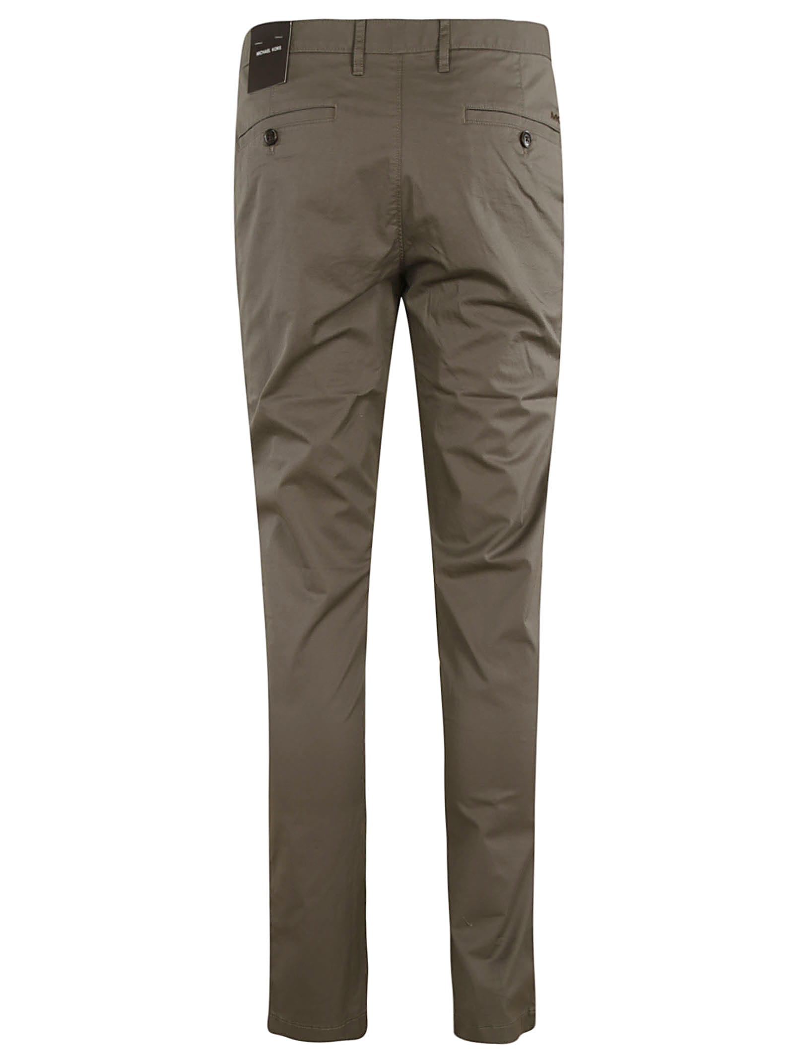 Shop Michael Kors Slim Trousers In Taupe