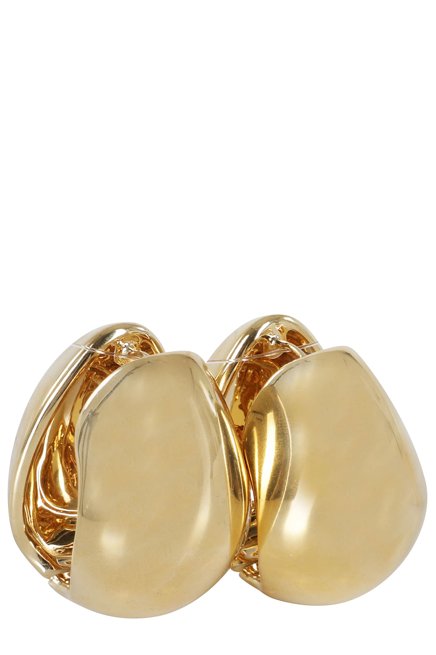 Coperni Xl Logo Creole Earrings In Gold Gld