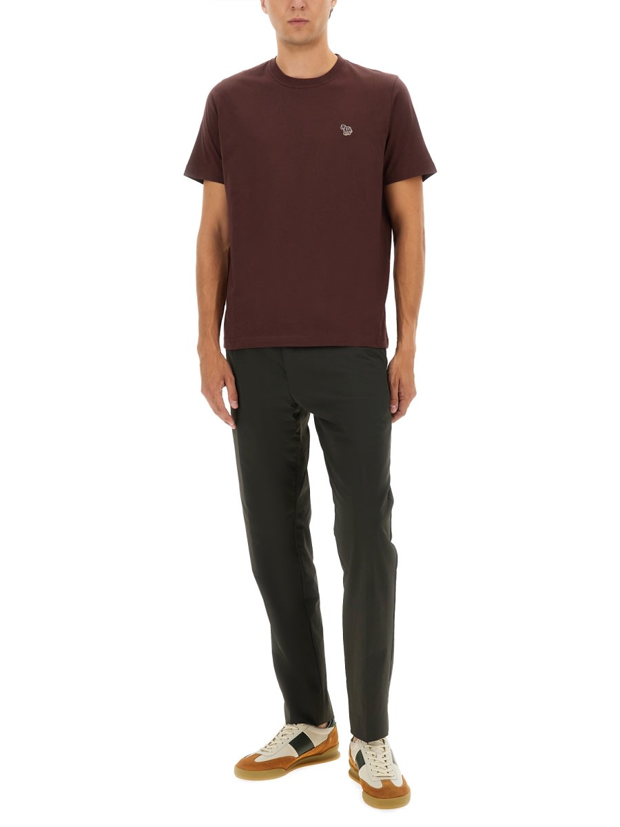 Ps By Paul Smith Regular Fit T-shirt In Brown