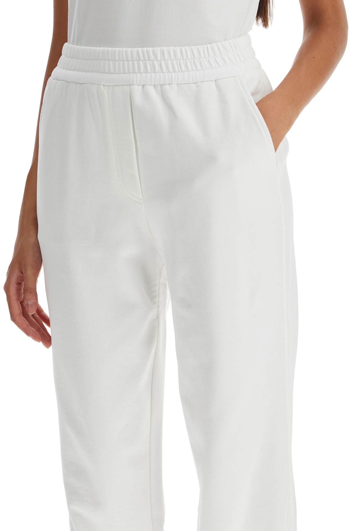 Shop Brunello Cucinelli Joggers With Mobile On The In Off White (white)