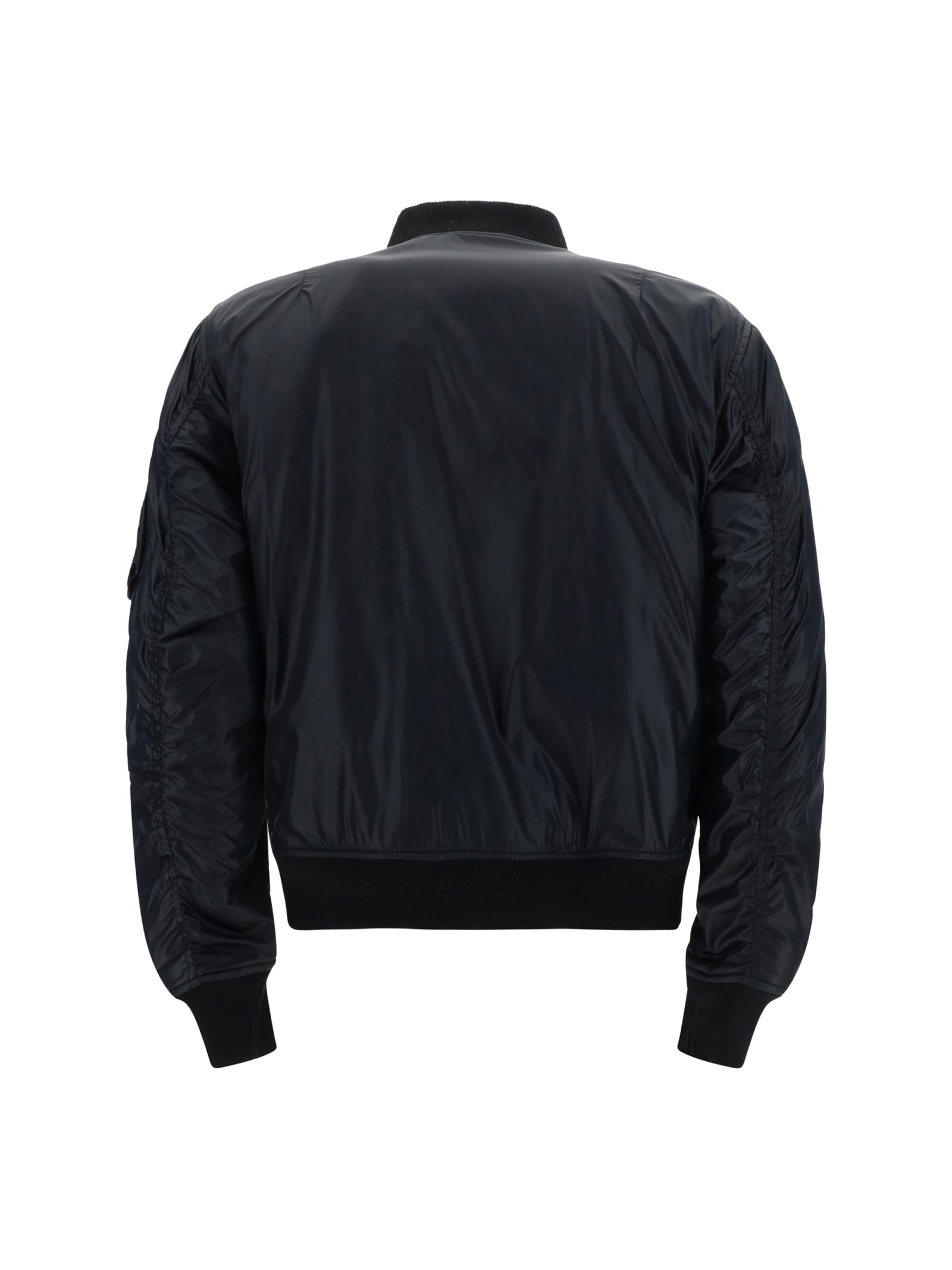 Shop Saint Laurent Army Doublure Bomber Jacket In Black