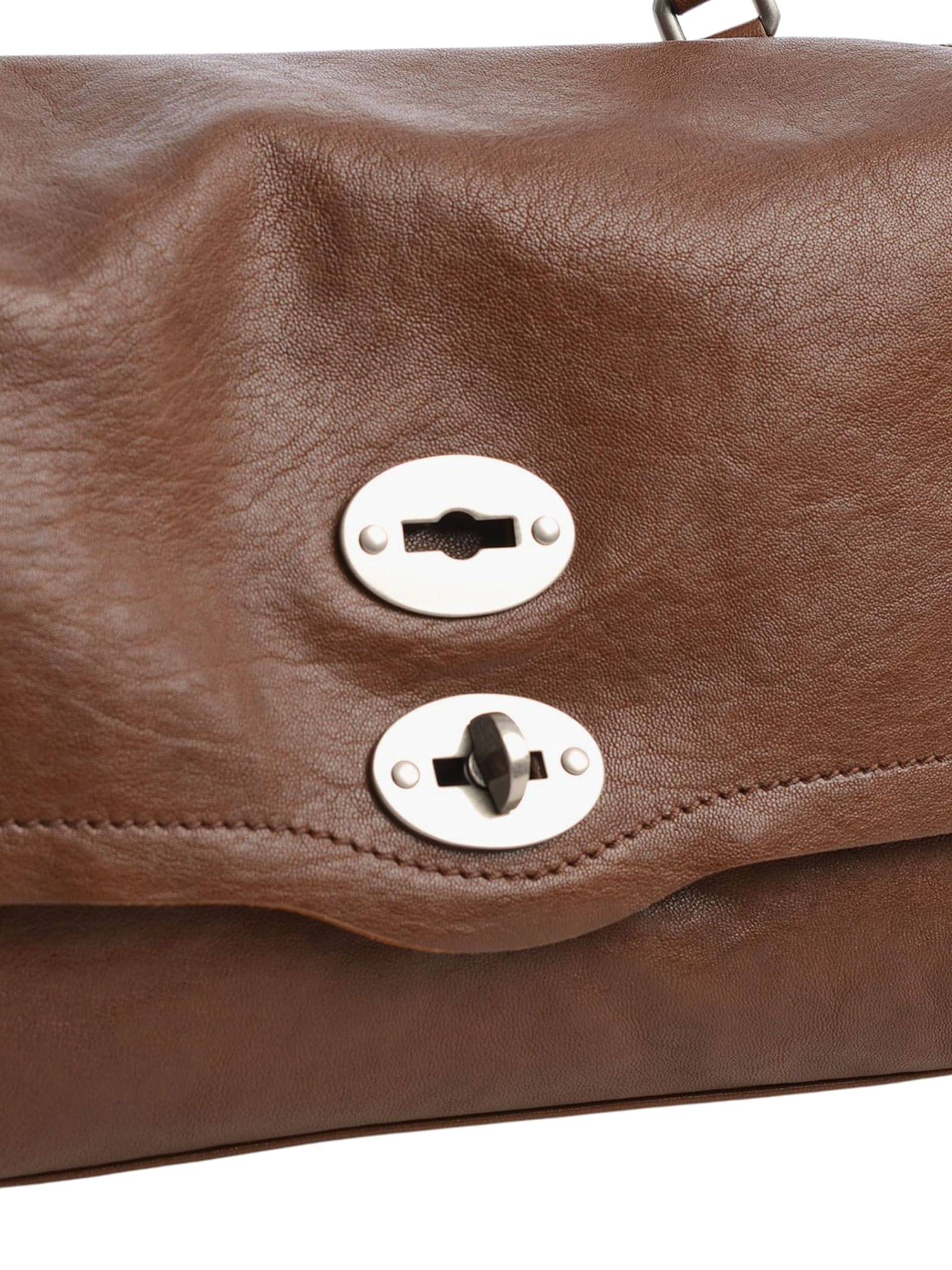 Zanellato Postina Tabacco Small Leather Handbag In Brown