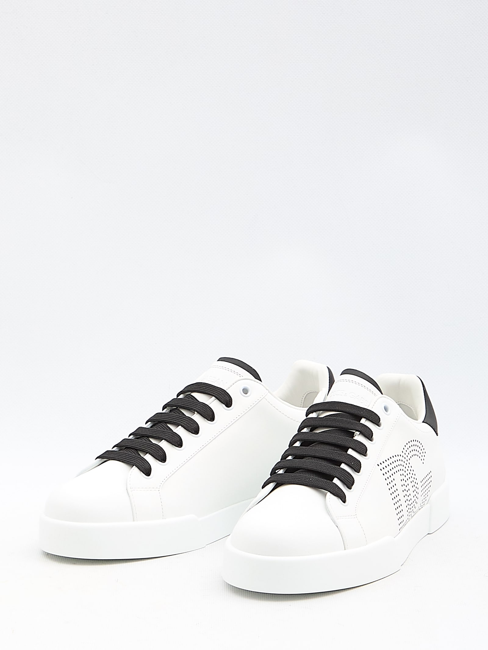 Shop Dolce & Gabbana Portofino Sneakers In White