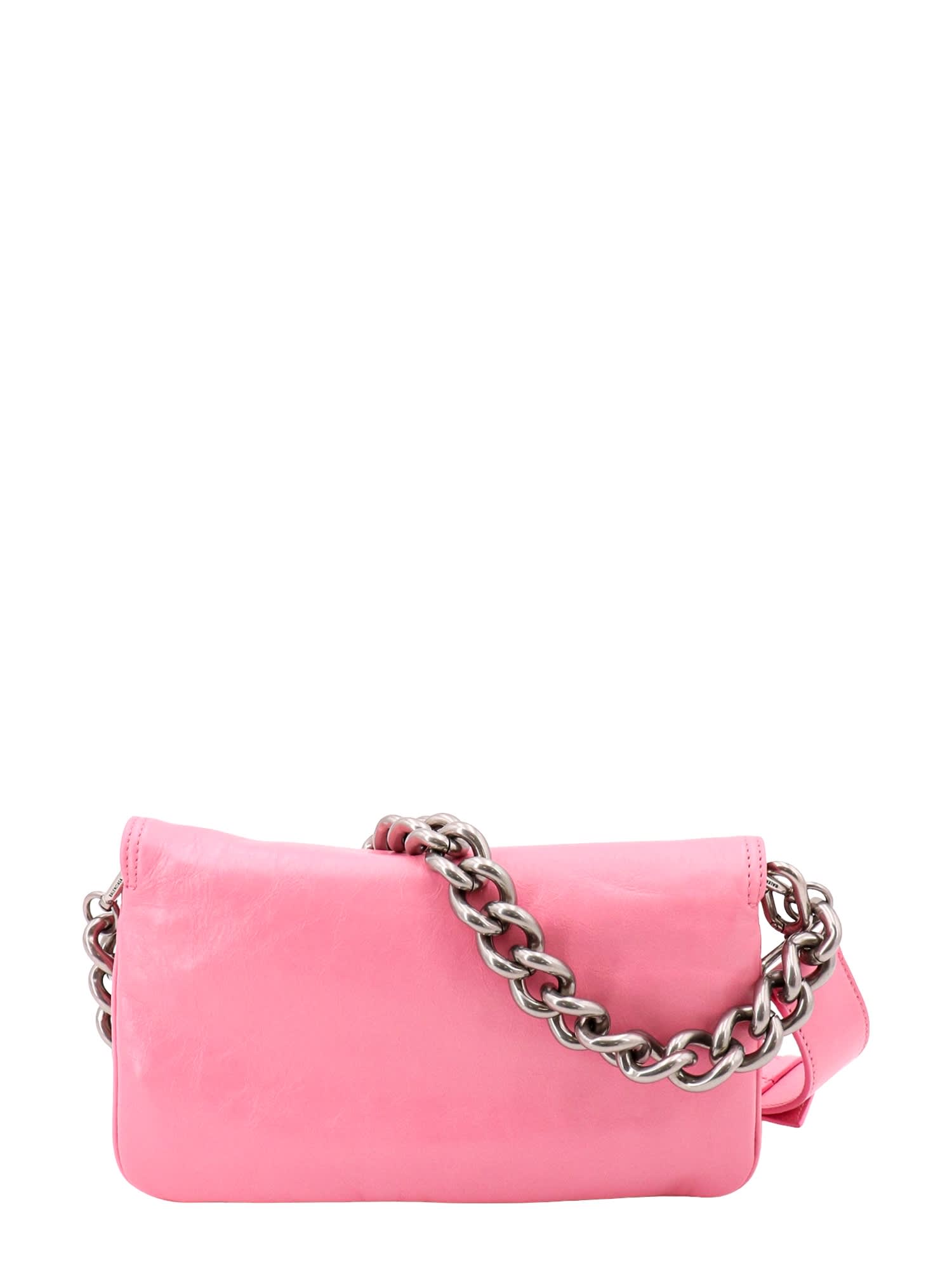Balenciaga Small Shoulder Bag "flap Bb" In Pink