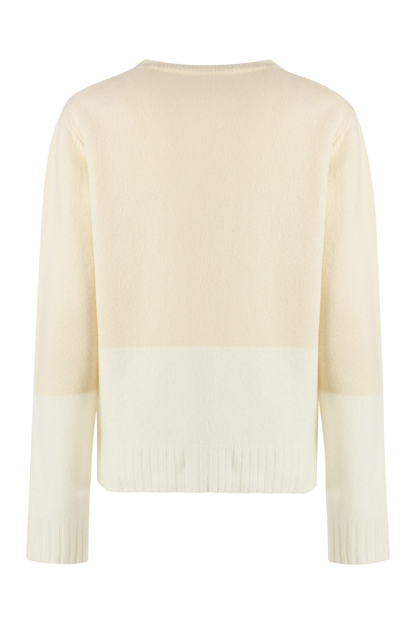 Jil Sander Crew-neck Wool Sweater In Neutral