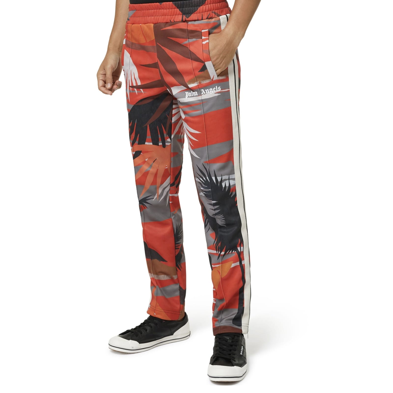 Palm Angels Hawaii Track Pants Men In Red