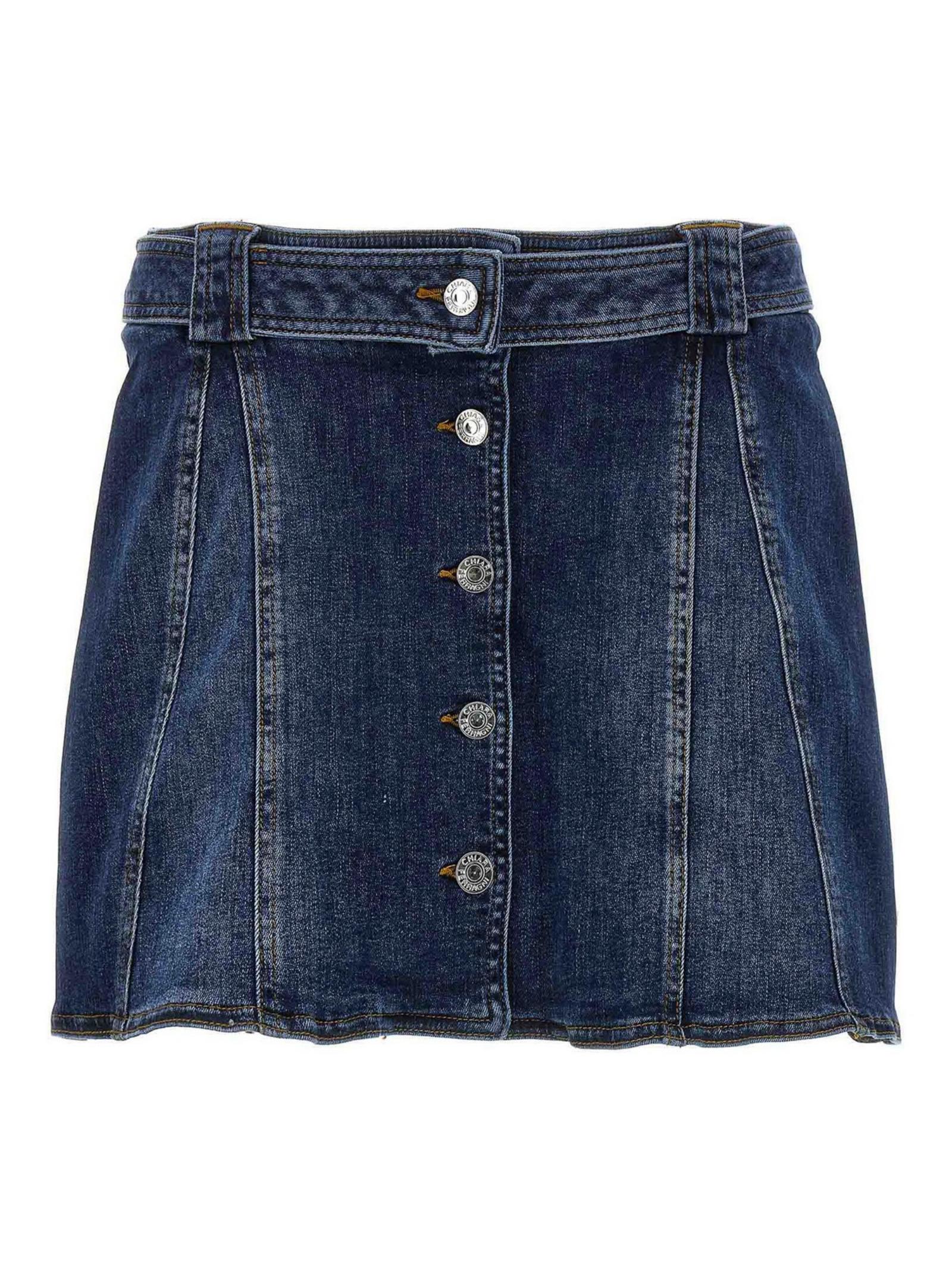 Shop Chiara Ferragni Skirts In Blue