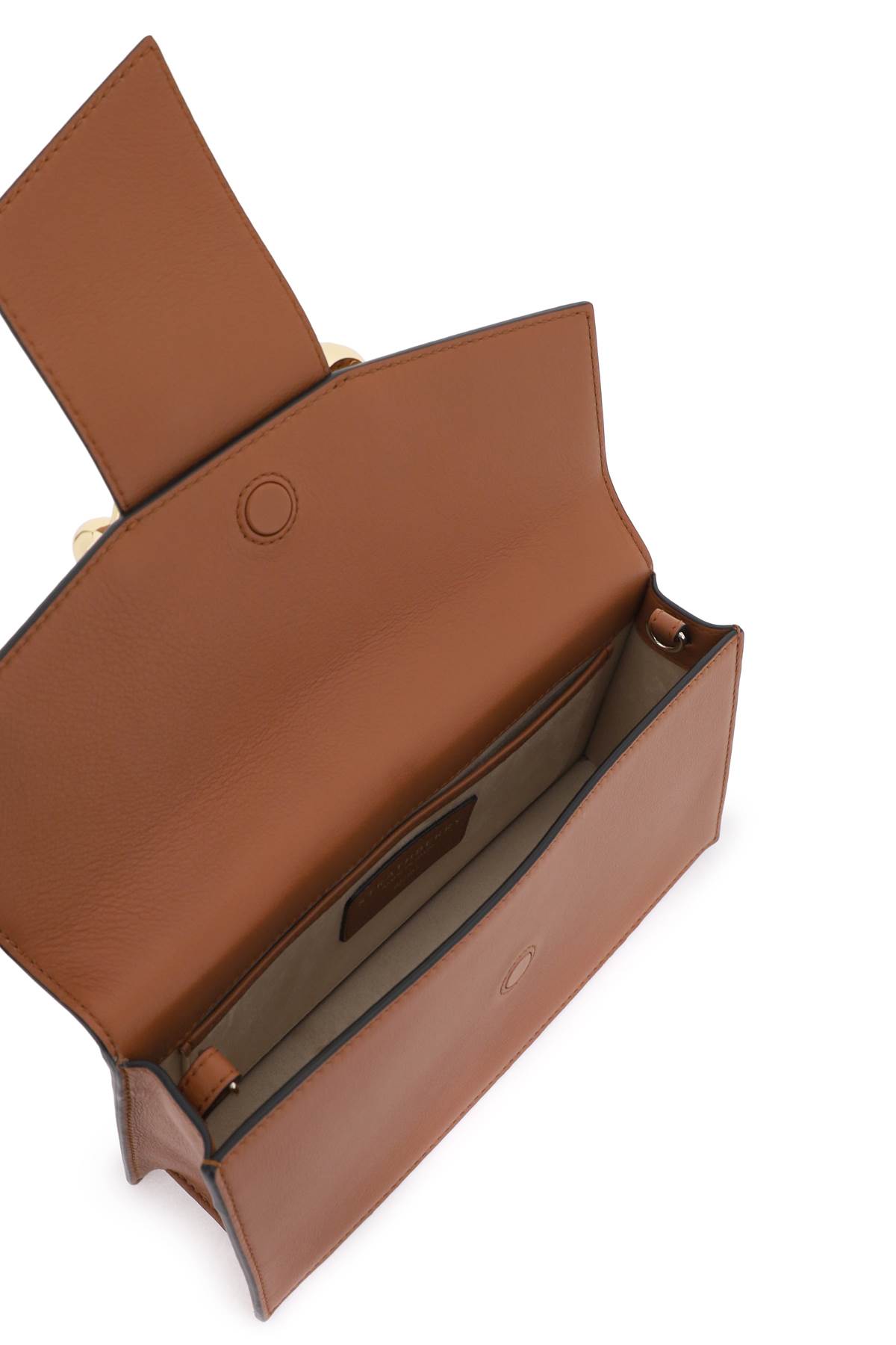Shop Strathberry Mini Crescent Shoulder Bag In Chestnut (brown)