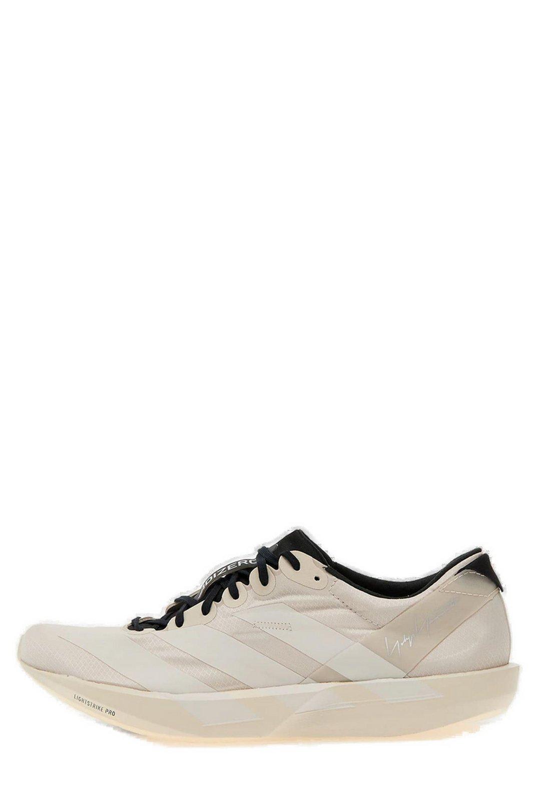 Y-3 Adizero Adios 9 Low Sneakers In Neutrals/grey
