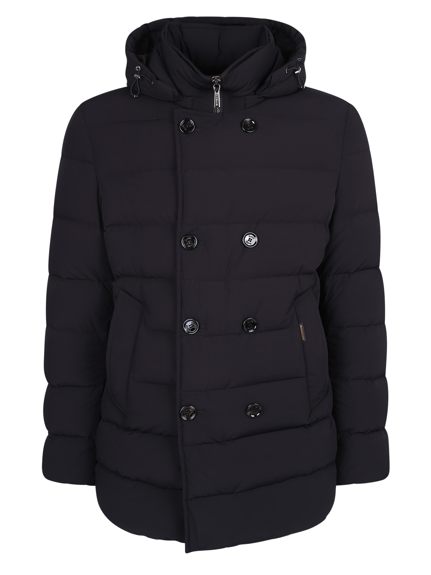 Moorer Padded And Quilted Nylon Jacket In Black