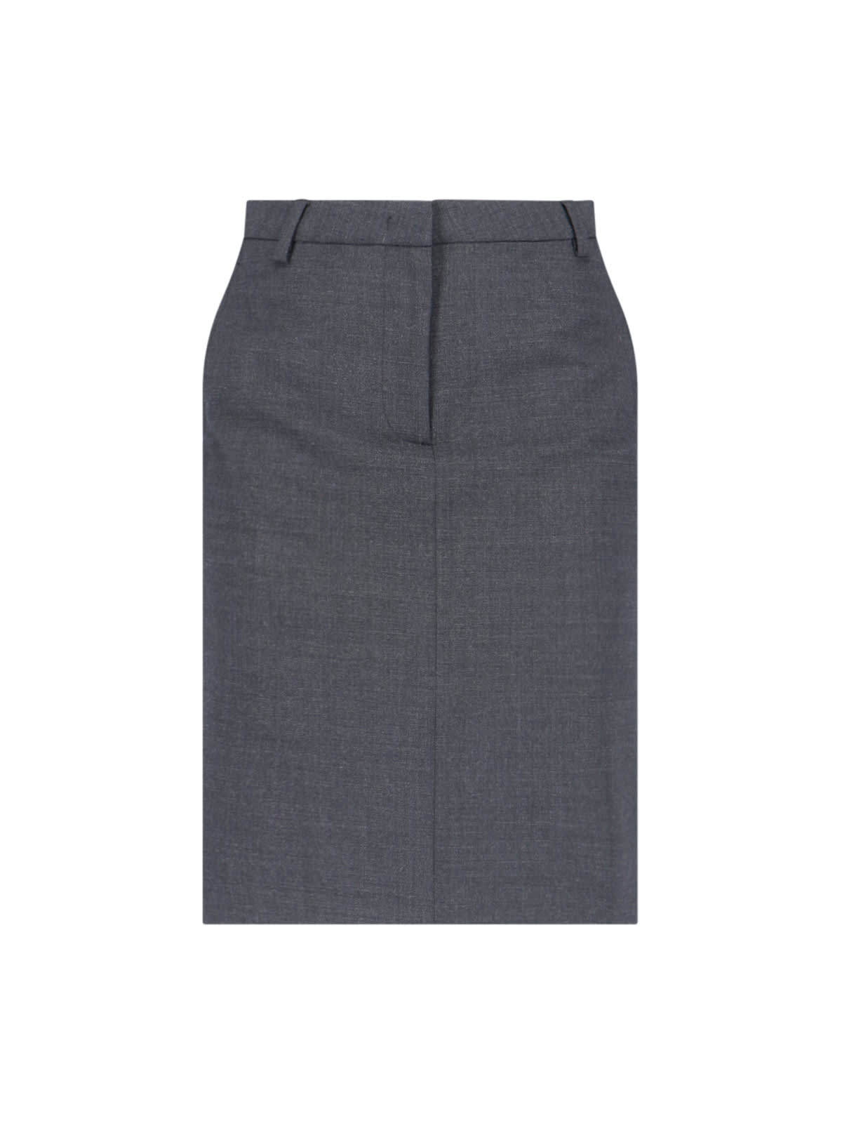 Shop Aspesi Mini Sheath Skirt In Gray