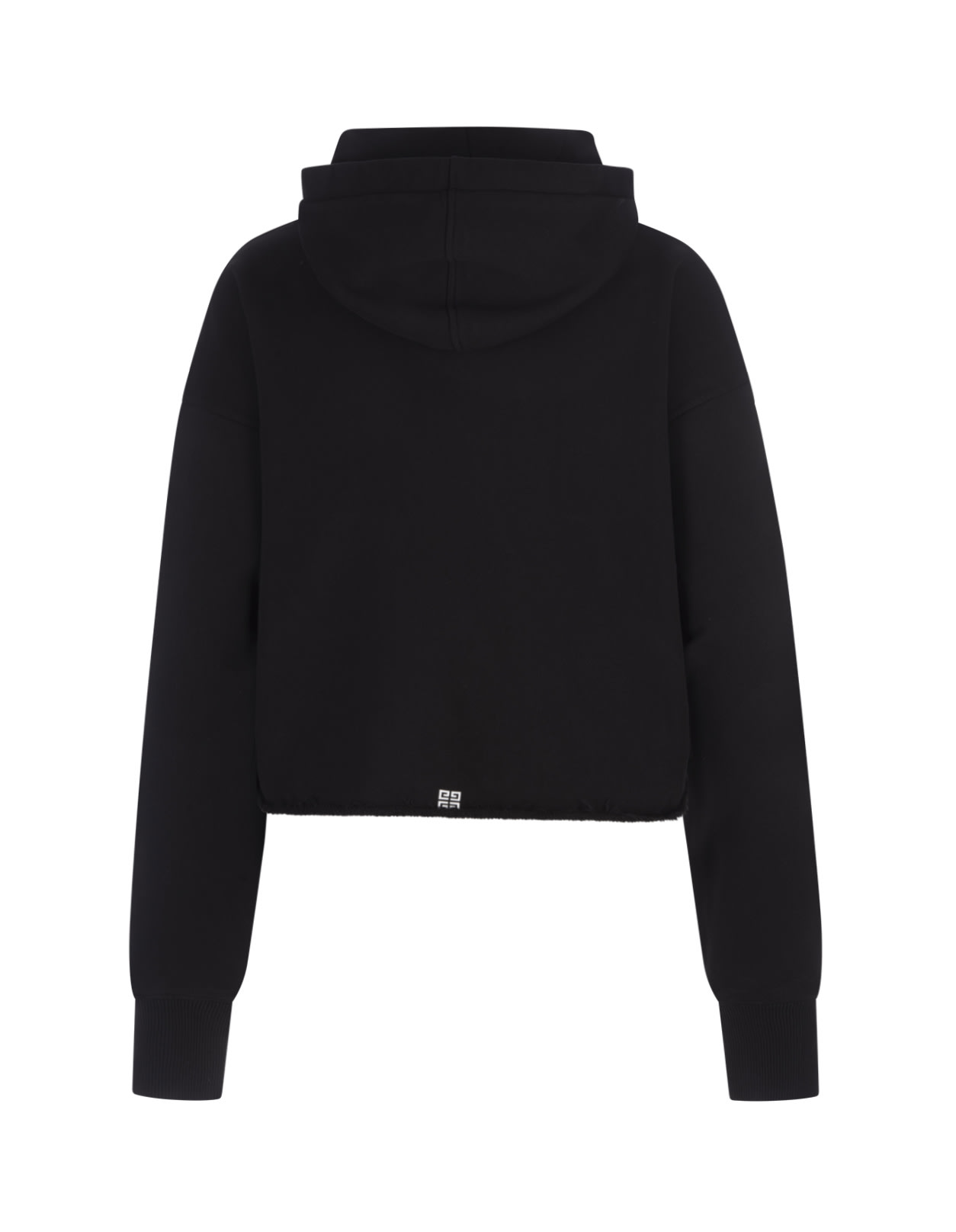 Shop Givenchy Archetype Hoodie In Black Gauzed Fabric
